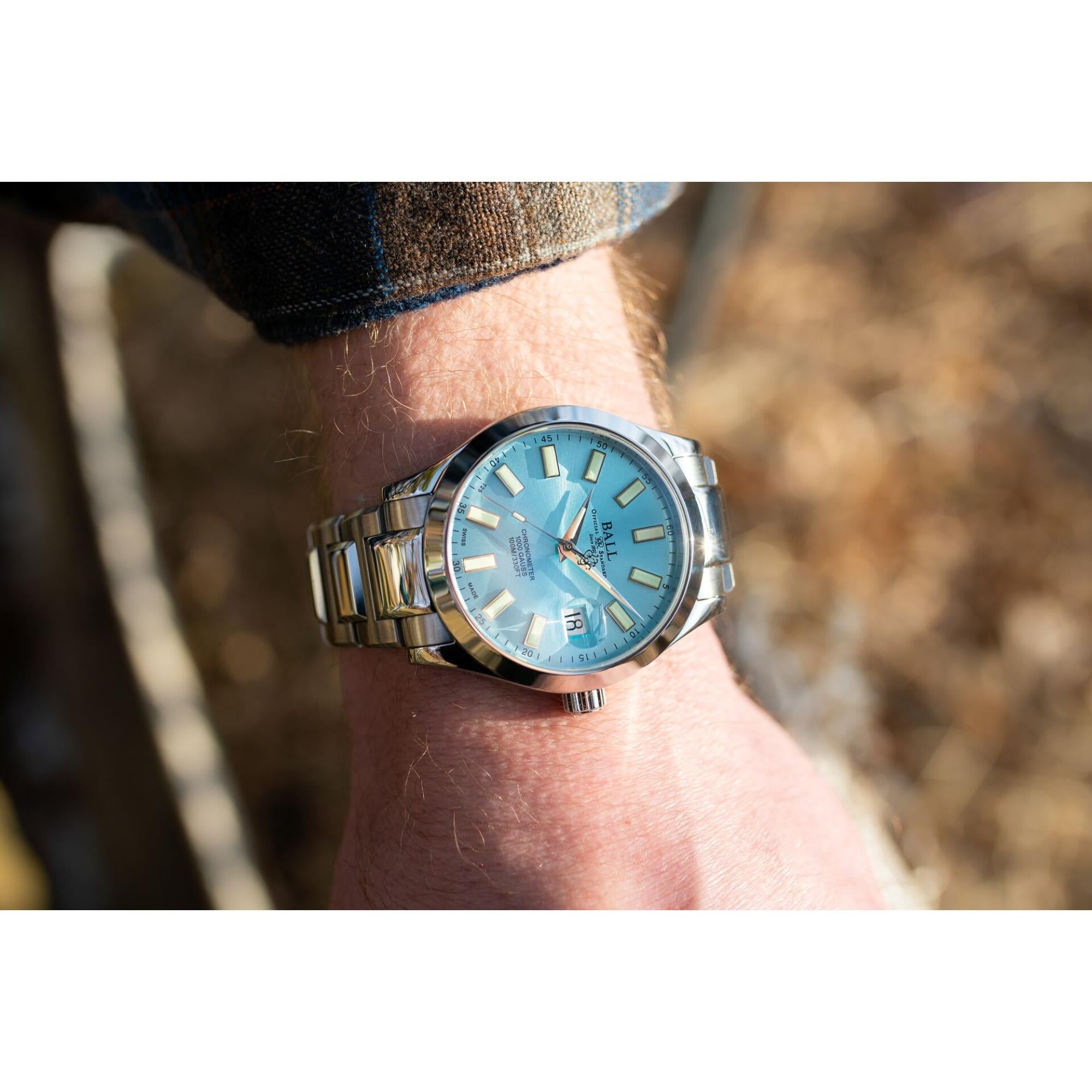 BALL Engineer III Marvelight Chronometer Ice Blue Dial Stainless Steel Men’s Watch NM9026C-S6CJ-IBE