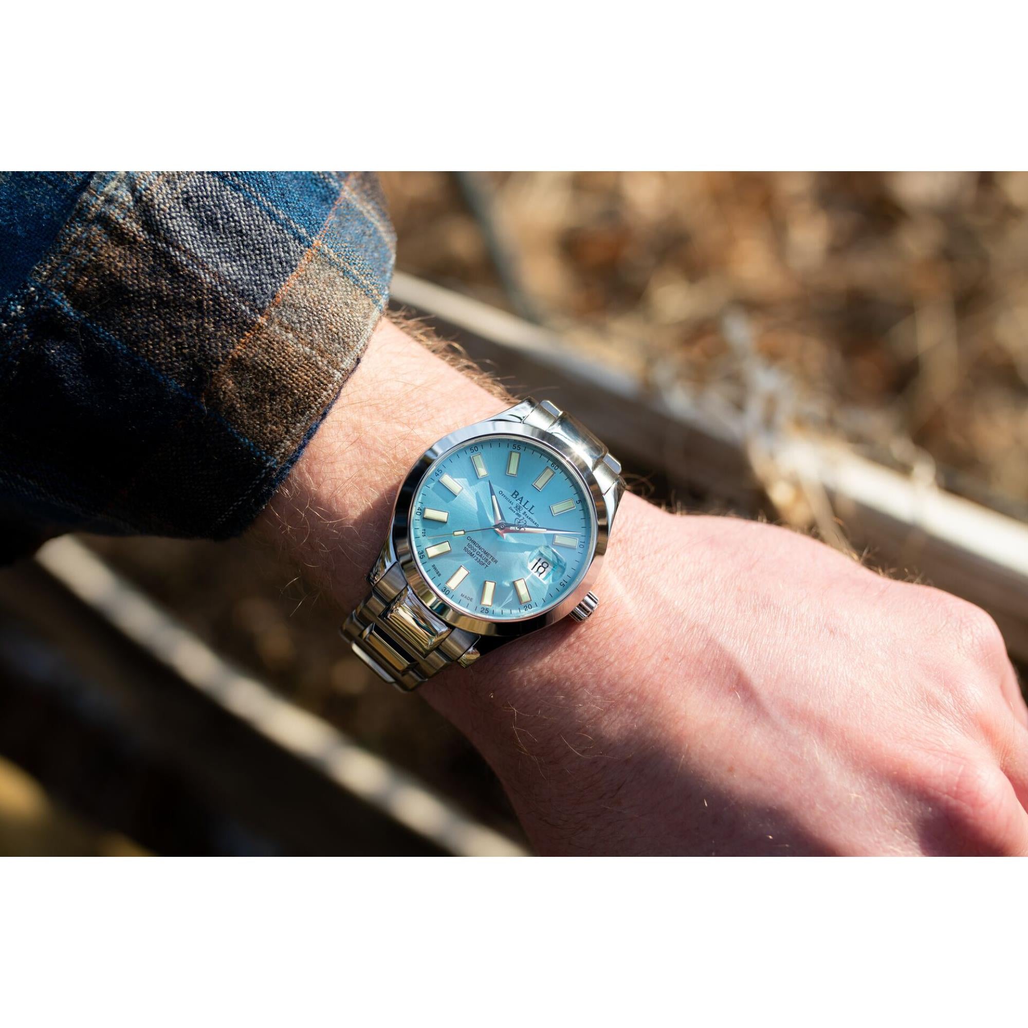 BALL Engineer III Marvelight Chronometer Ice Blue Dial Stainless Steel Men’s Watch NM9026C-S6CJ-IBE