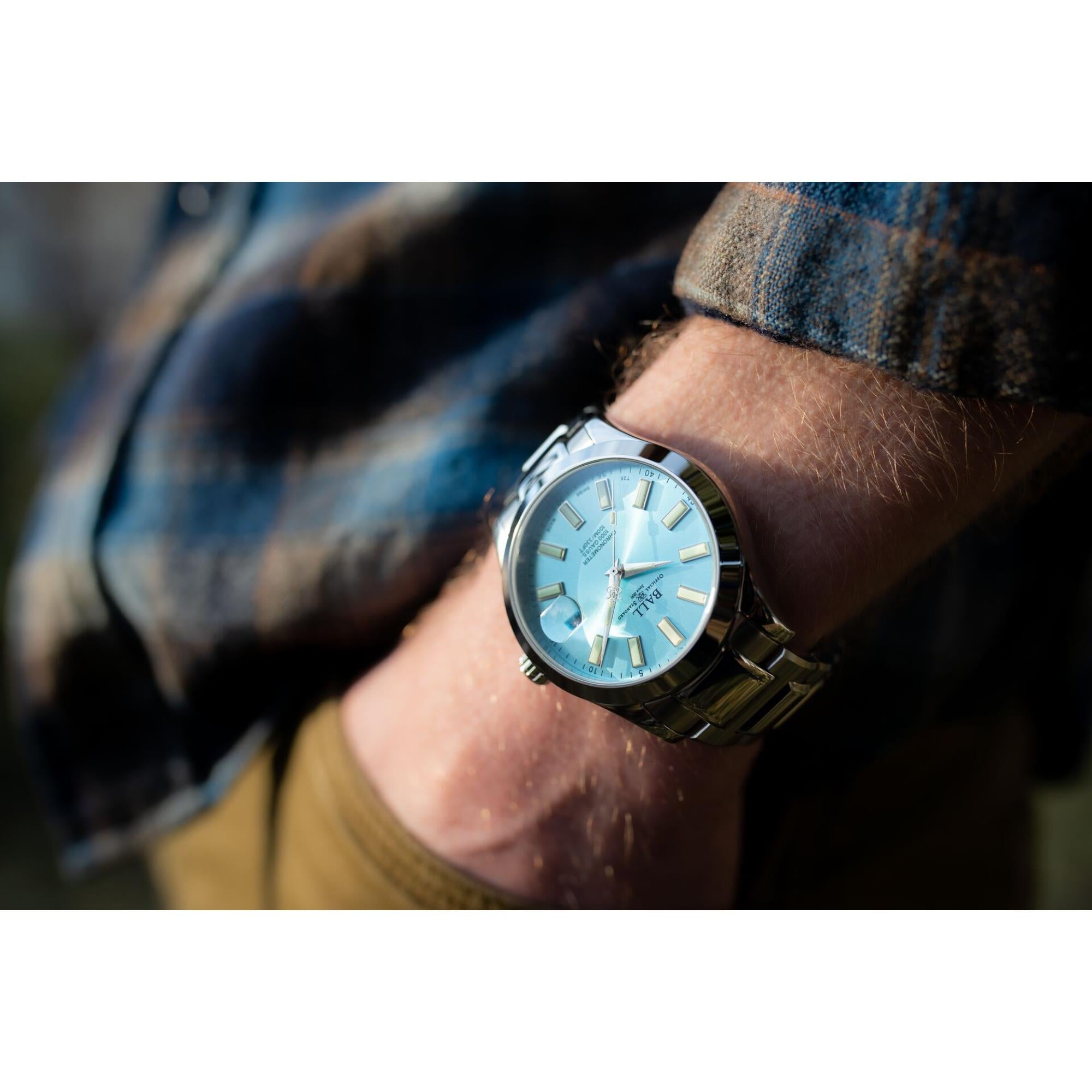 BALL Engineer III Marvelight Chronometer Ice Blue Dial Stainless Steel Men’s Watch NM9026C-S6CJ-IBE