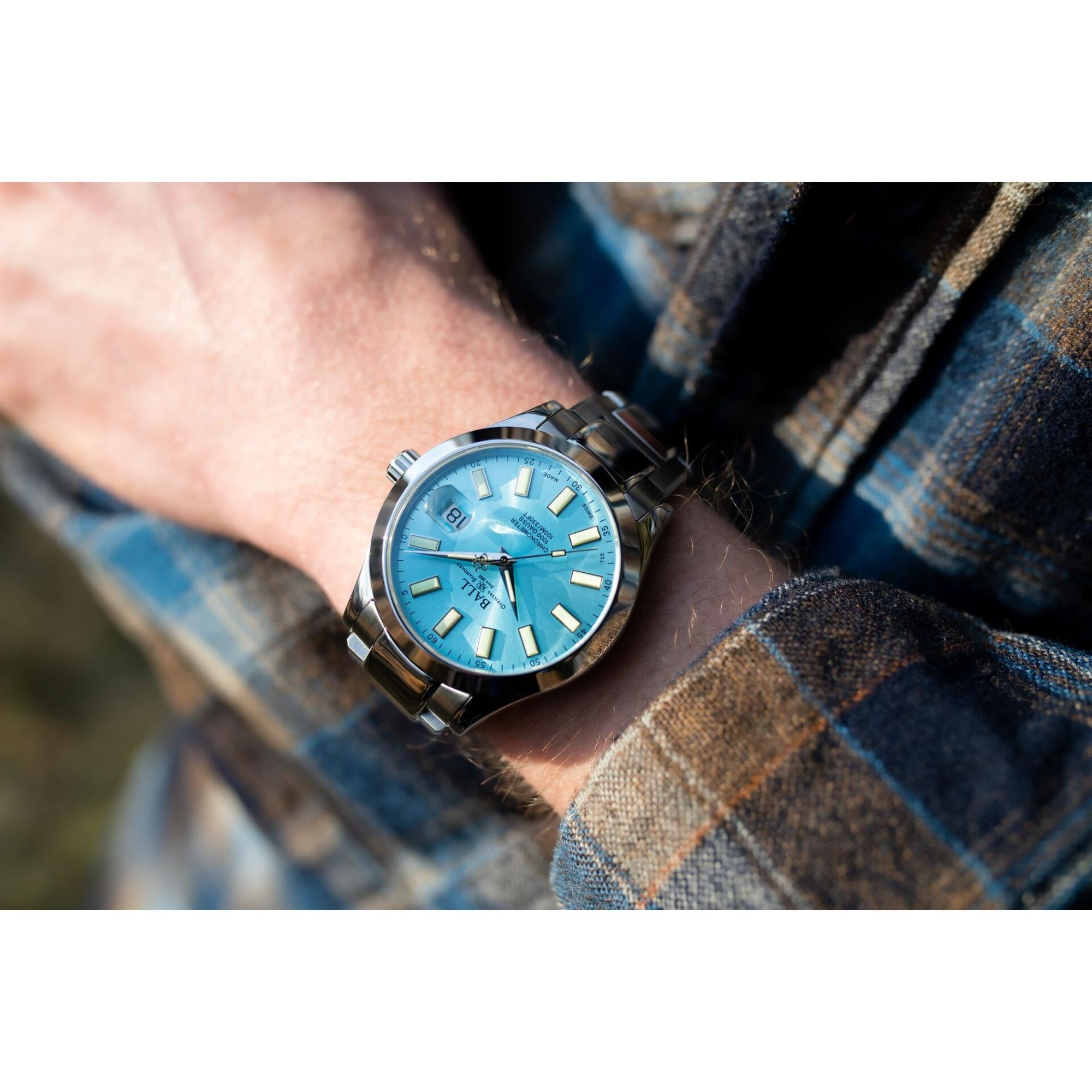 BALL Engineer III Marvelight Chronometer Ice Blue Dial Stainless Steel Men’s Watch NM9026C-S6CJ-IBE