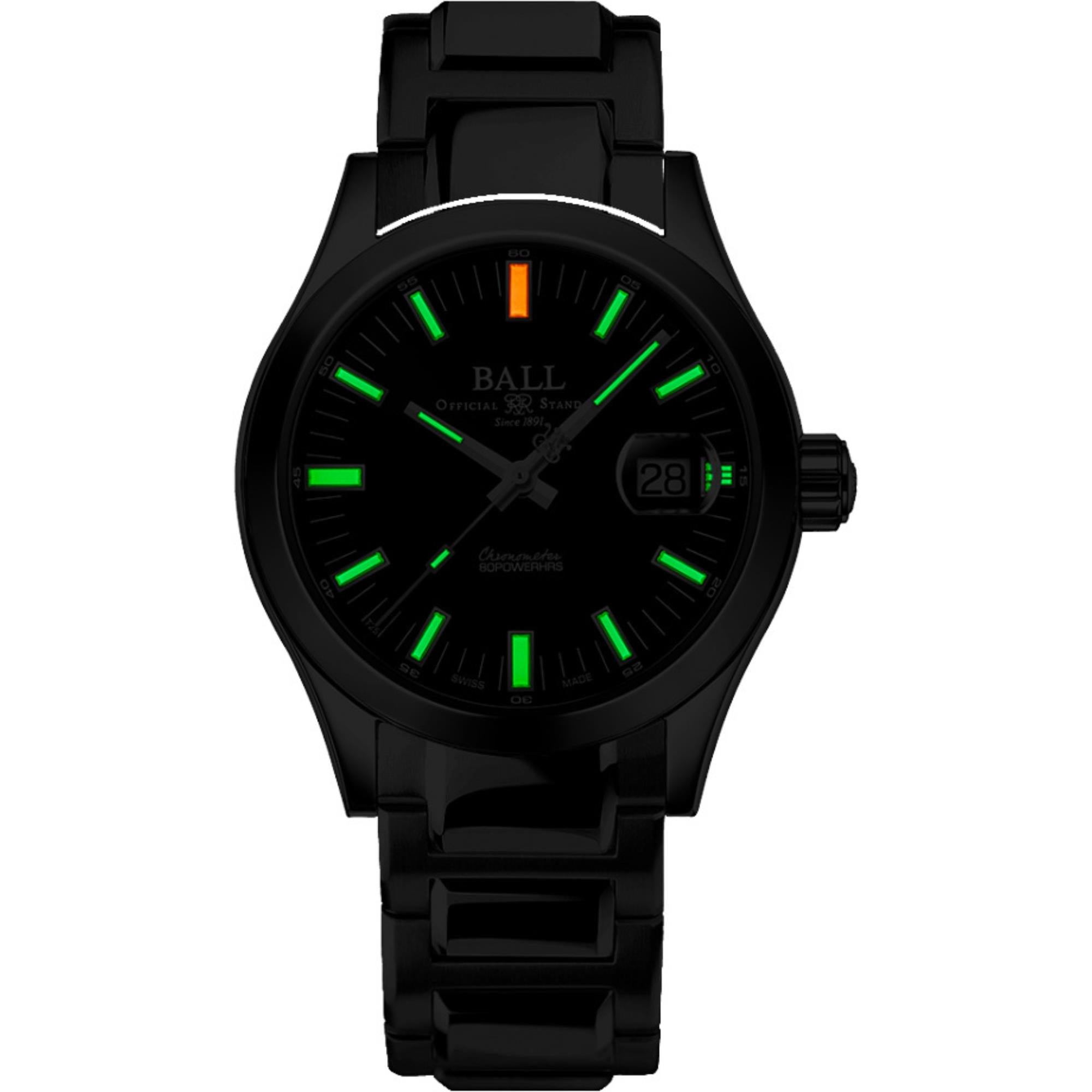 BALL Engineer M Marvelight Black Dial Stainless Steel Men’s Watch NM9032C-S1CJ-BK