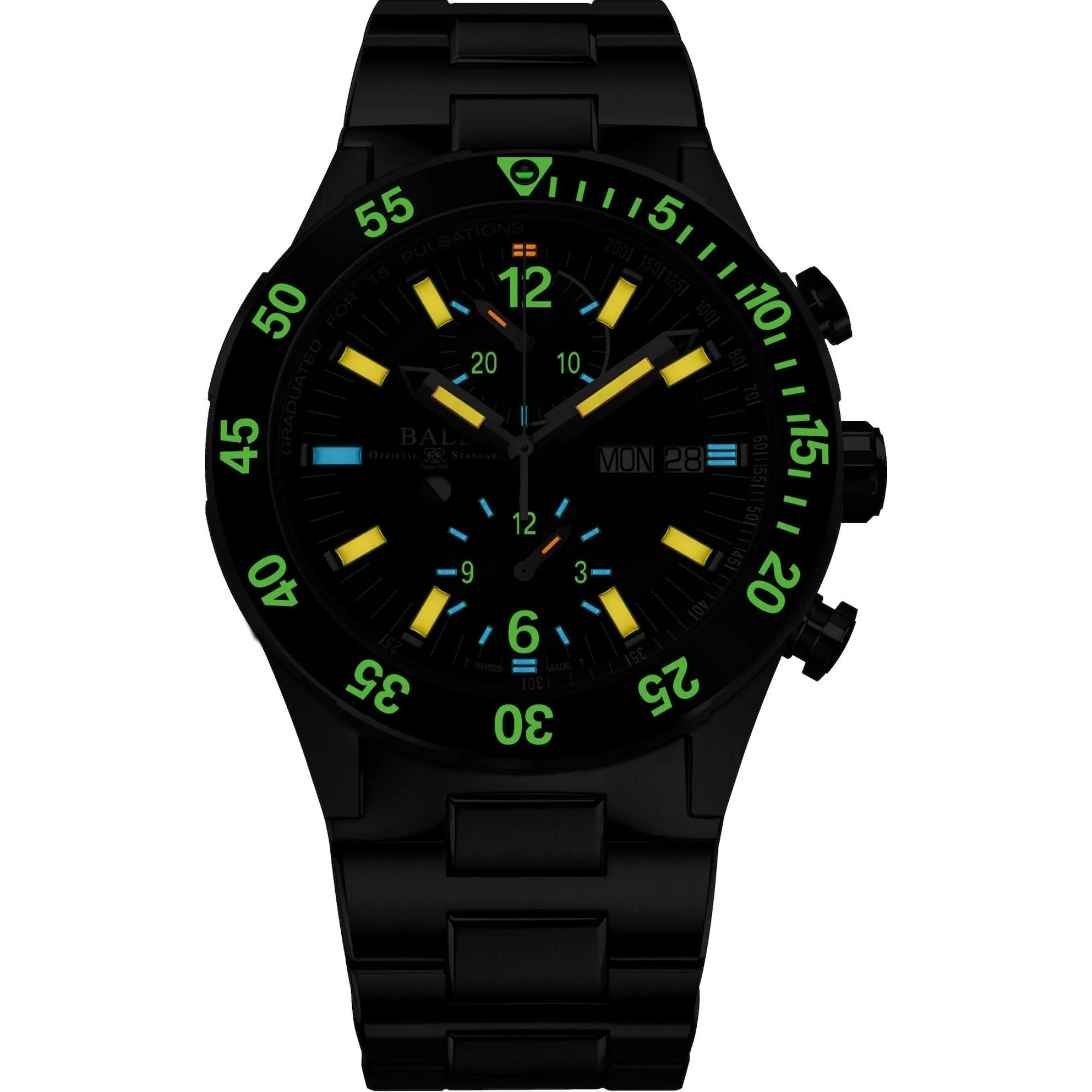 BALL Roadmaster Rescue Chronograph Black Dial Men’s Watch DC3030C-S-BK