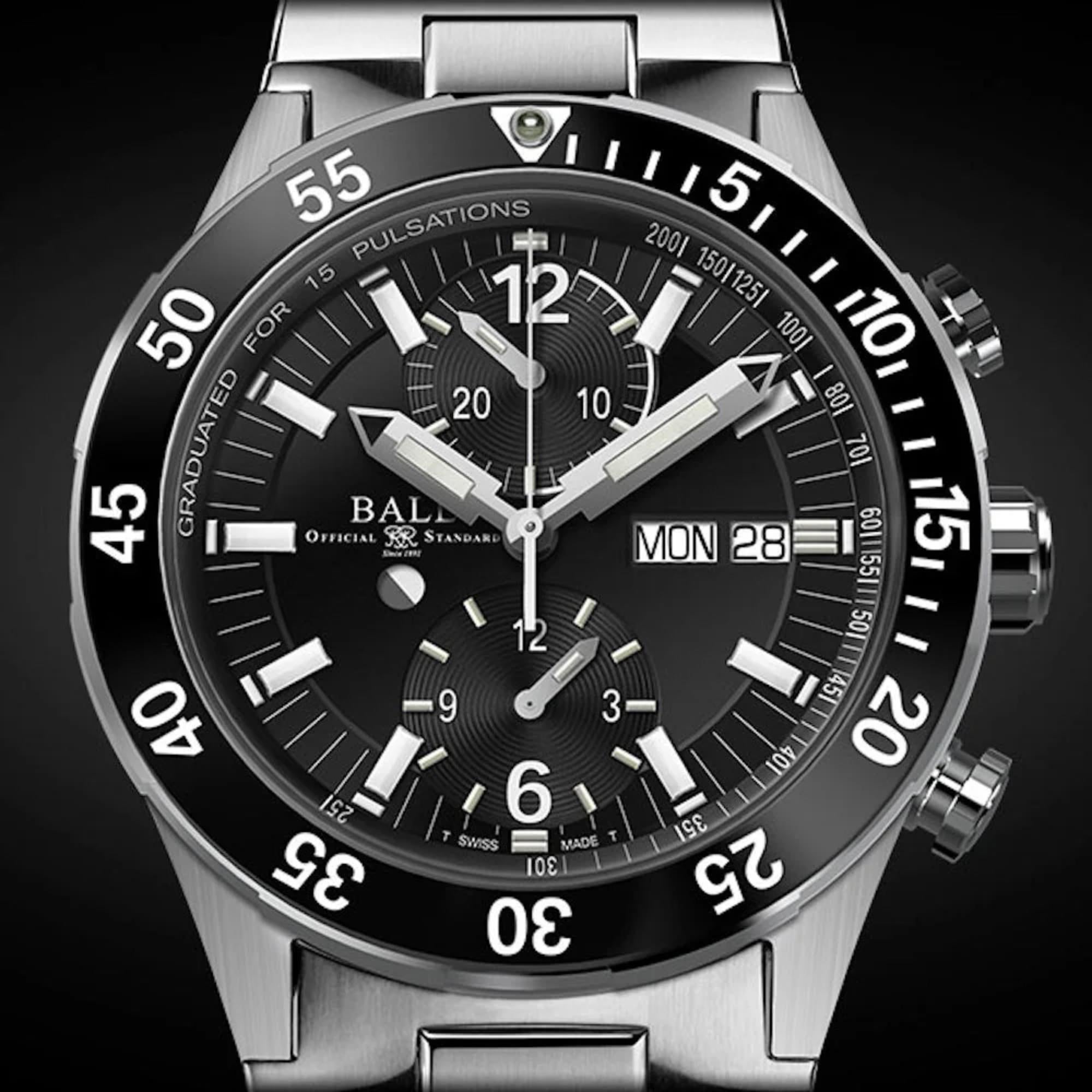 BALL Roadmaster Rescue Chronograph Black Dial Men’s Watch DC3030C-S-BK
