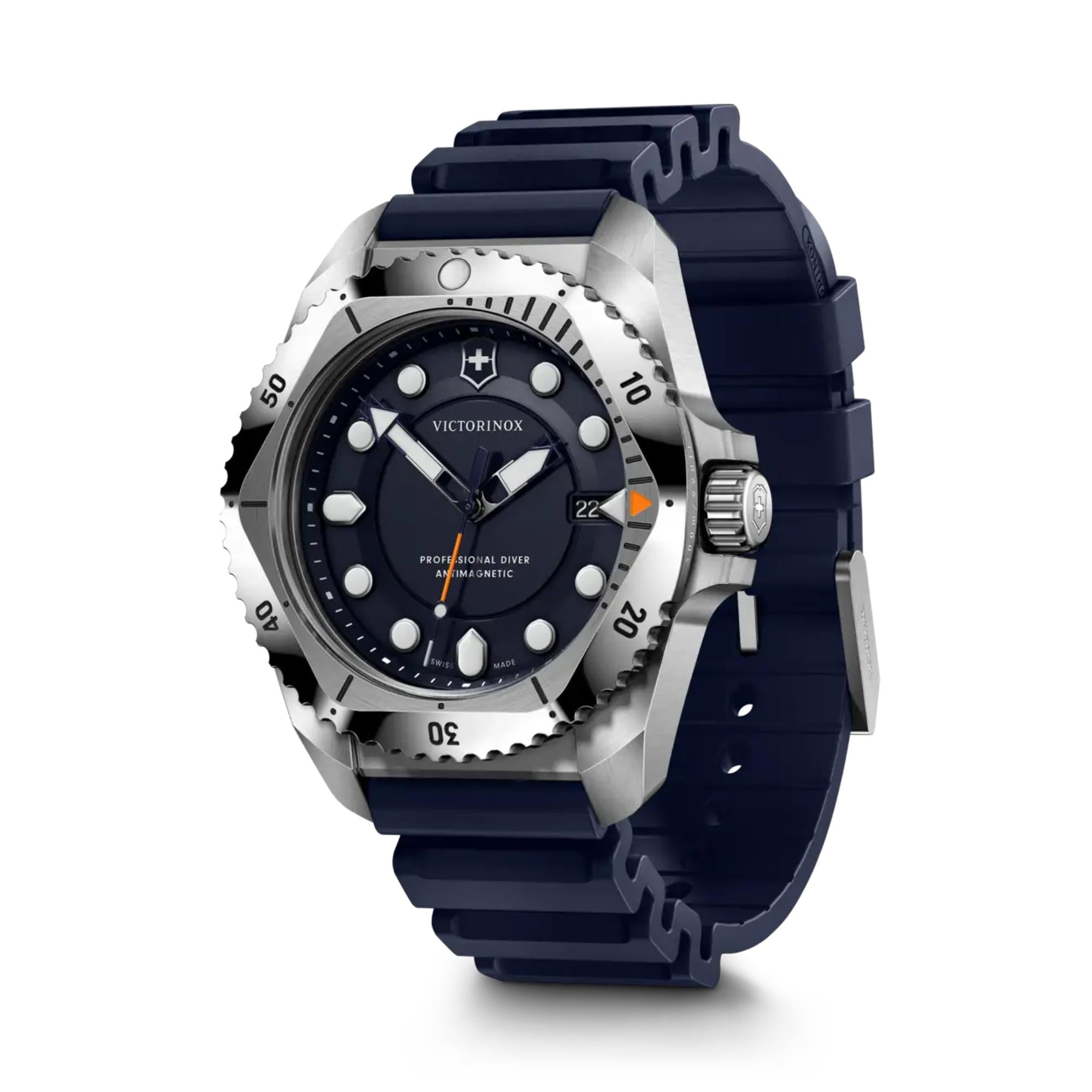 Victorinox Dive Pro Quartz Three-Hand Steel Blue Dial Men's Watch 241991