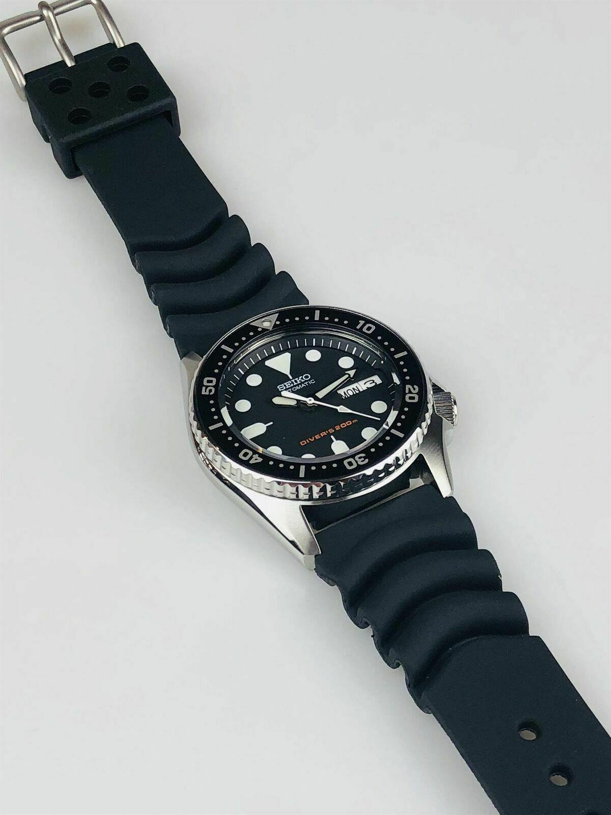 Seiko Diver's Automatic Black Dial Black Rubber Strap Men's Watch SKX013K1