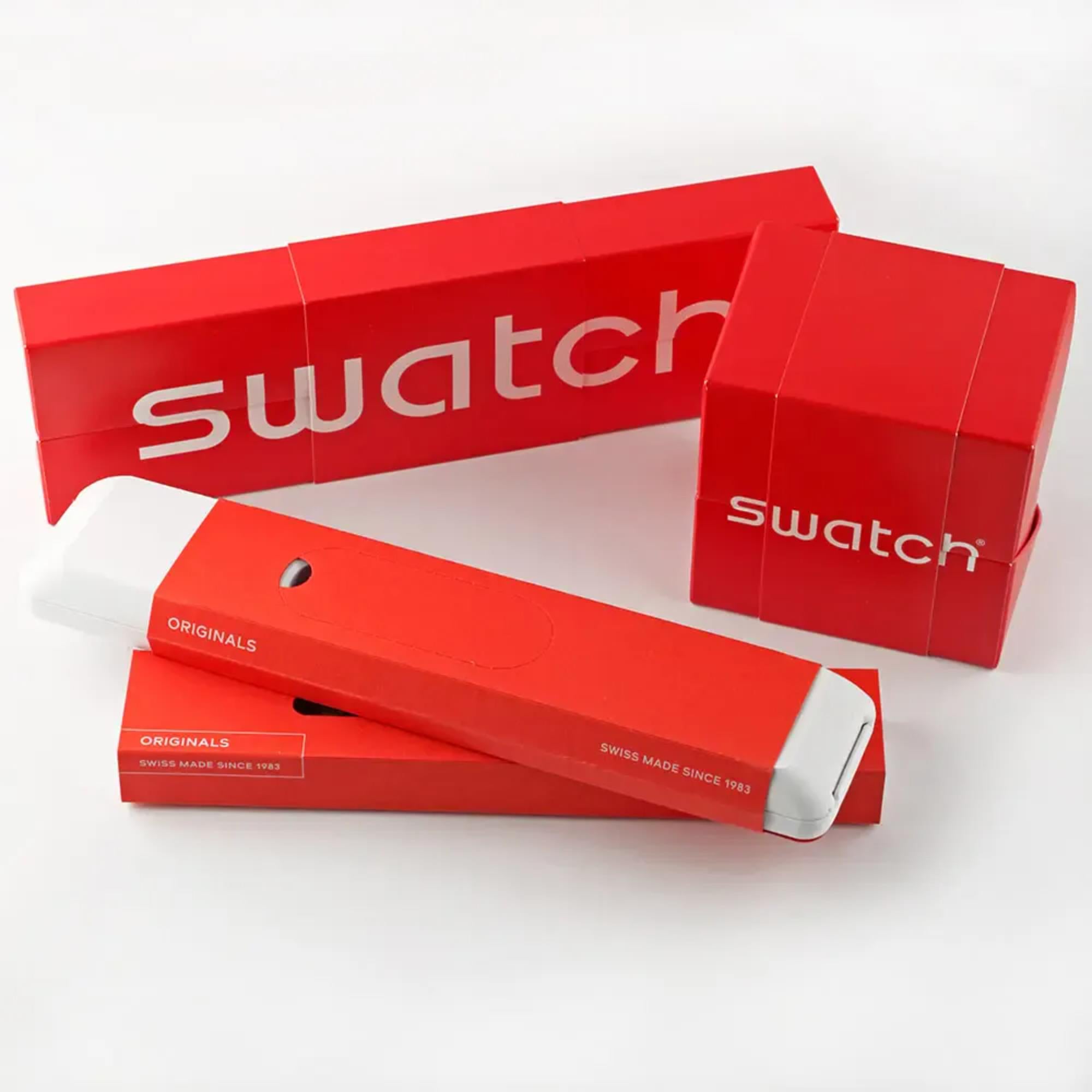 Swatch Big Bold Midnight Mode Red Dial Men’s Watch SB05B111