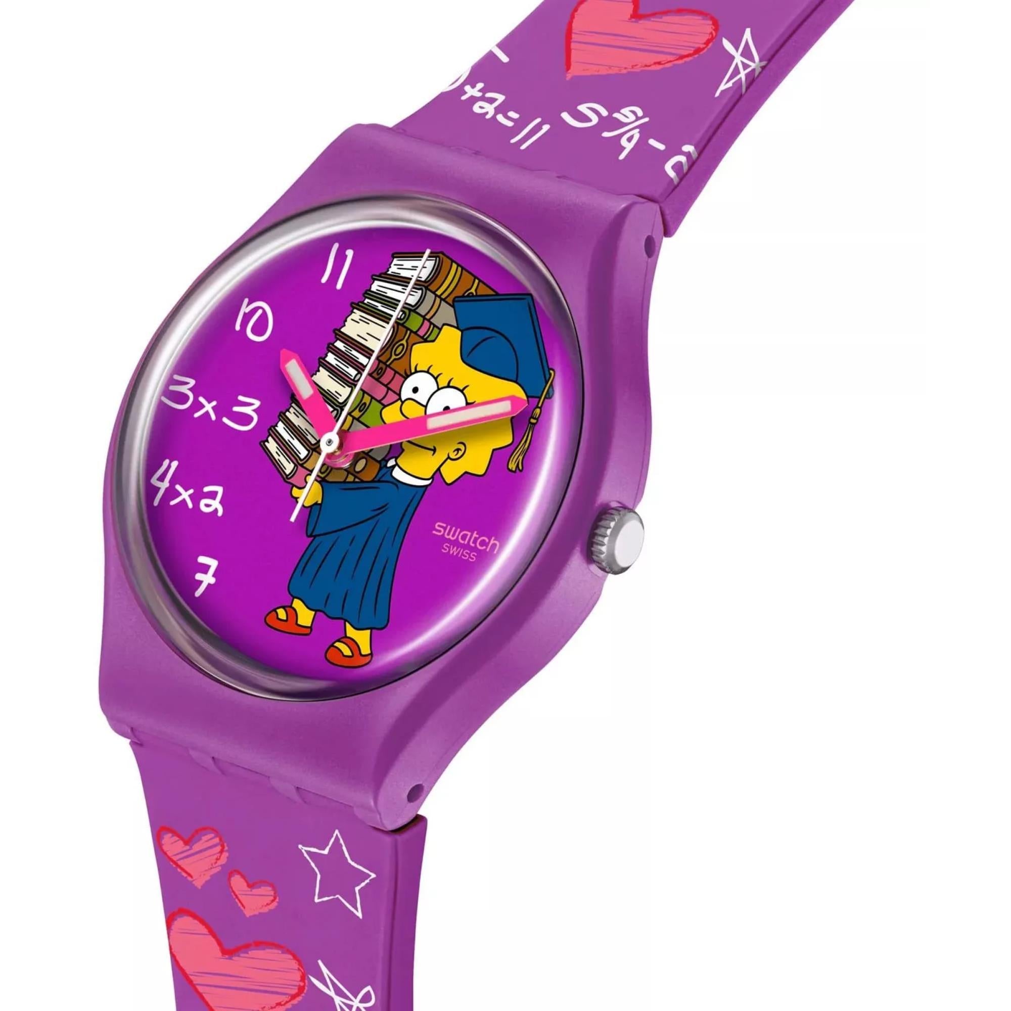 Swatch CLASS ACT PAY! Purple Dial Unisex Watch SO28Z119-5300