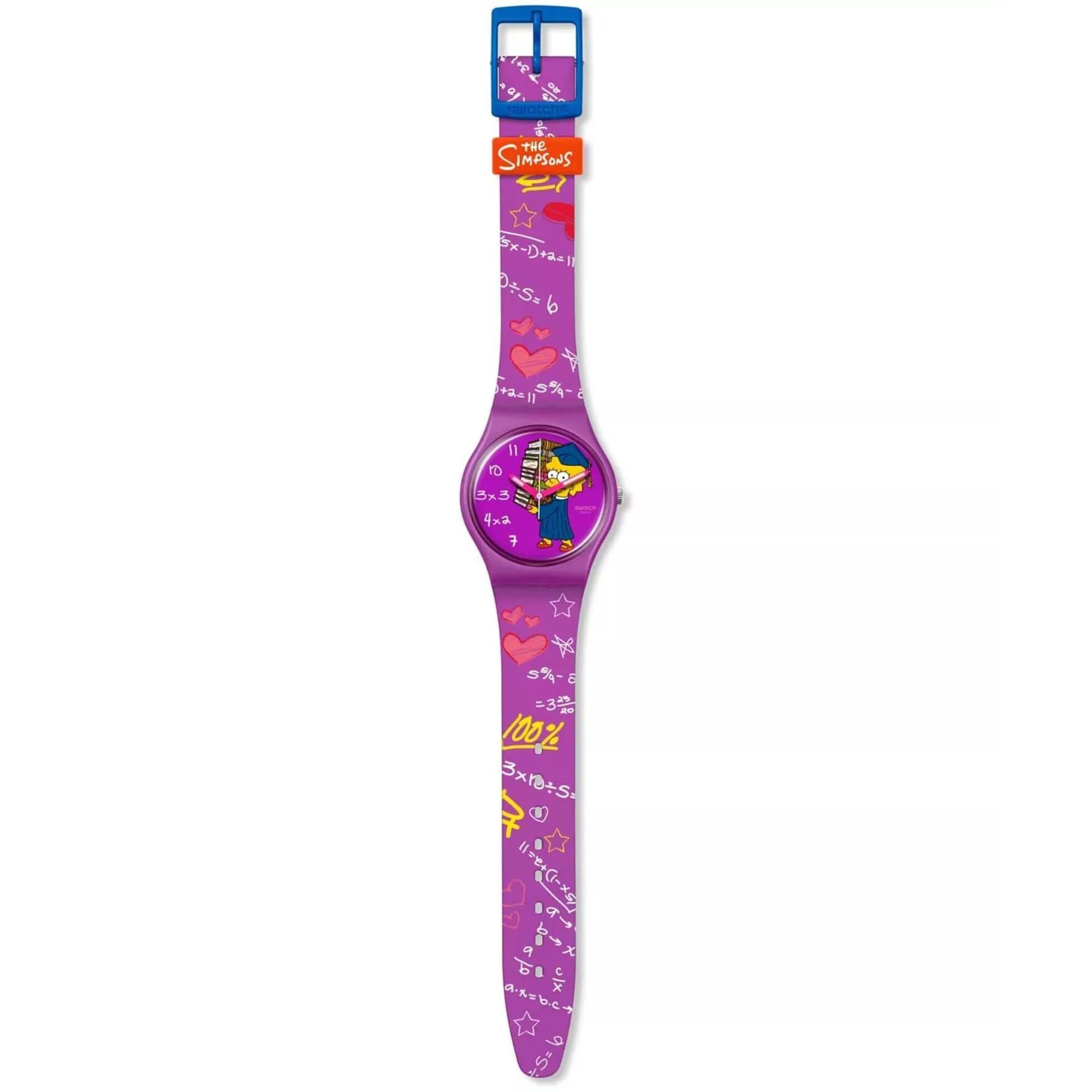 Swatch CLASS ACT PAY! Purple Dial Unisex Watch SO28Z119-5300