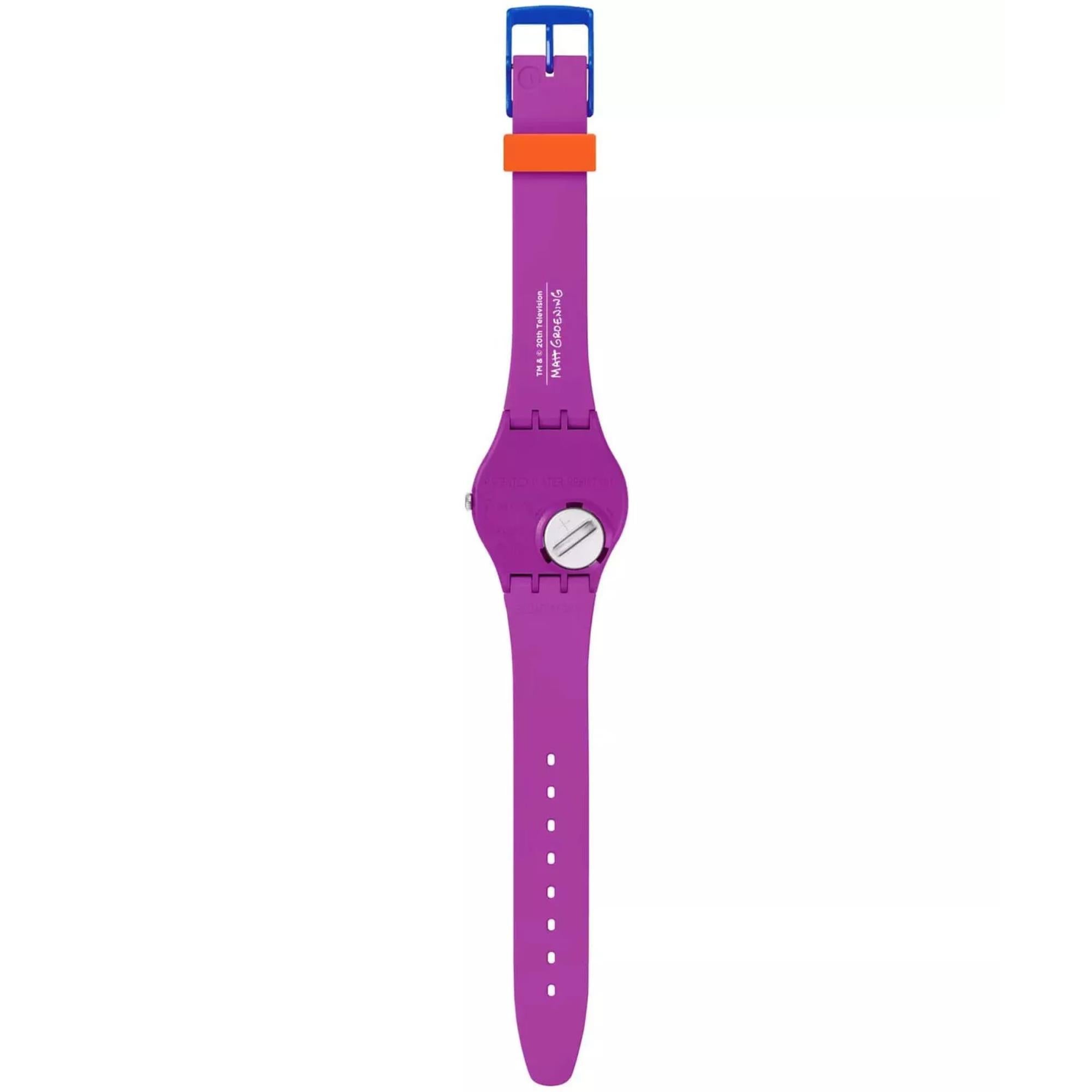 Swatch CLASS ACT PAY! Purple Dial Unisex Watch SO28Z119-5300