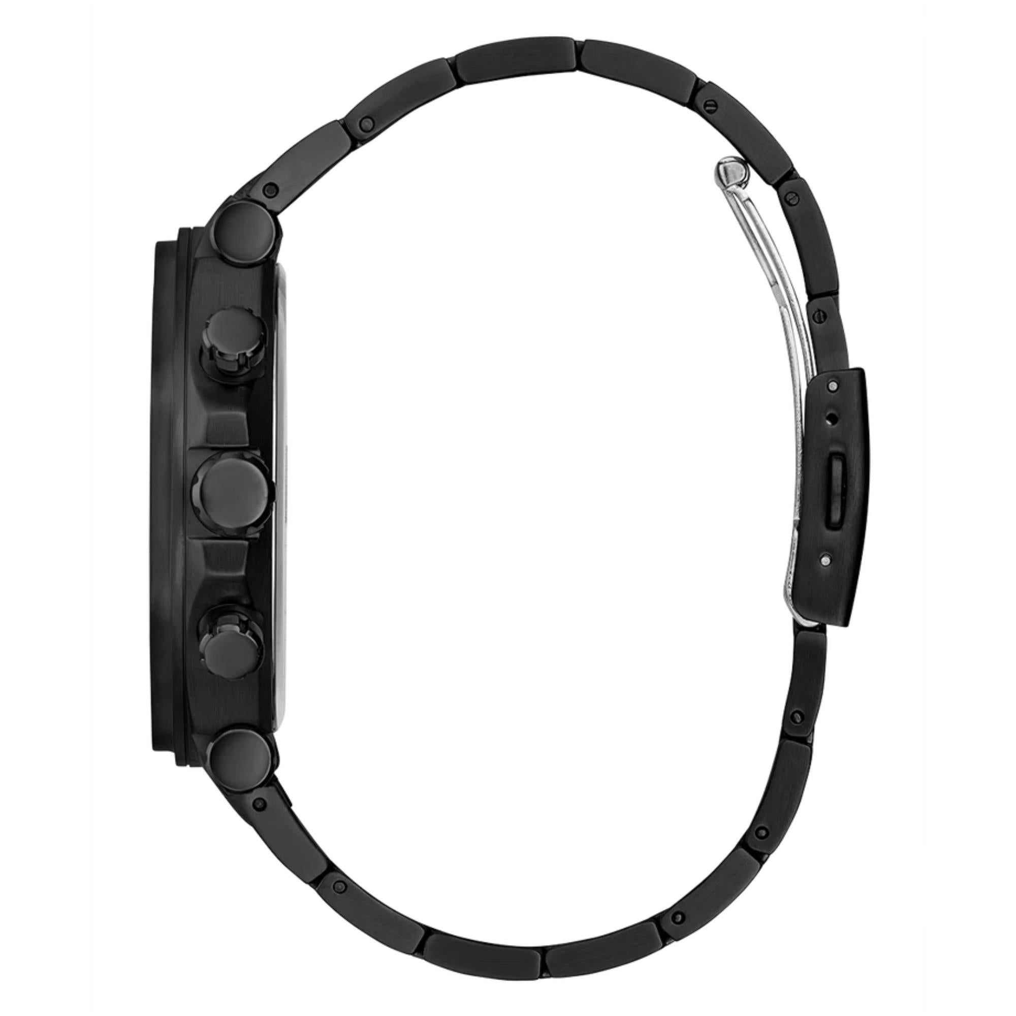 GUESS Edge Chronograph Black Dial Steel Strap Men's Watch GW0539G3