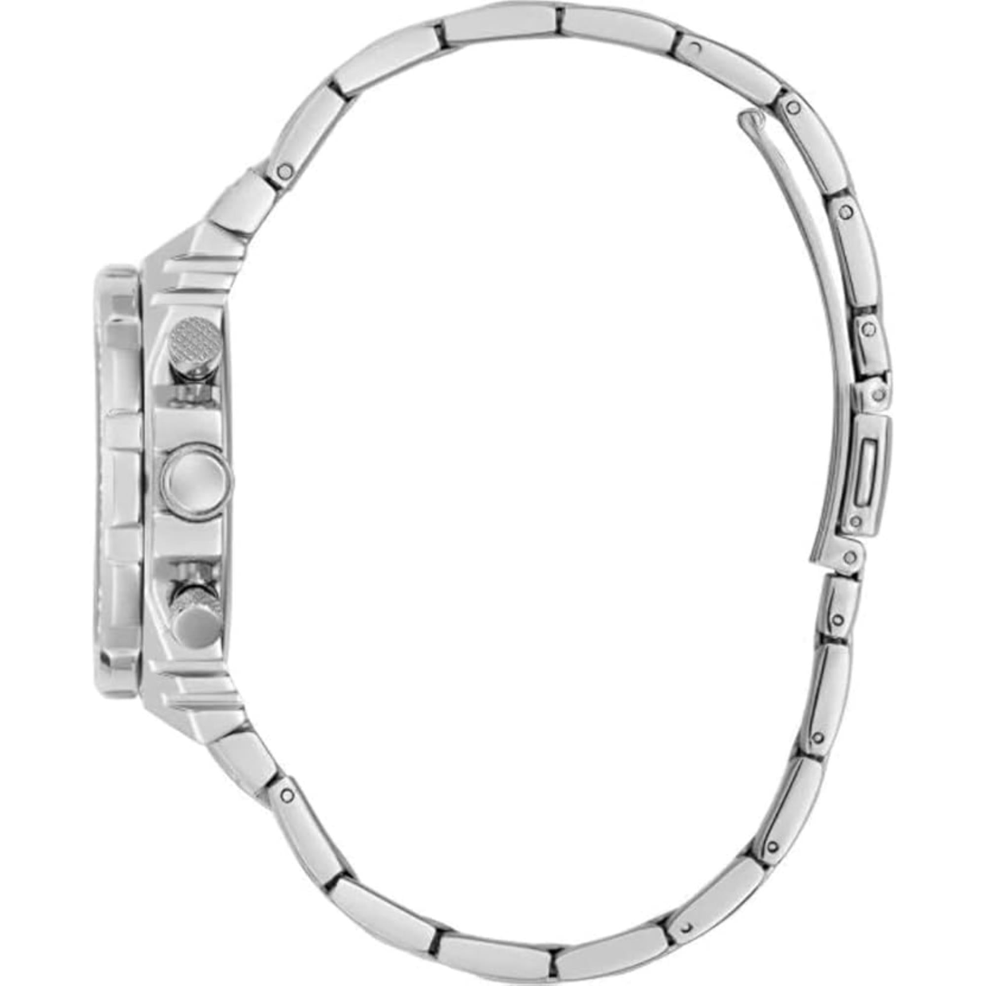 GUESS Fusion Stone Set Silver Dial Steel Strap Women's Watch GW0552L1
