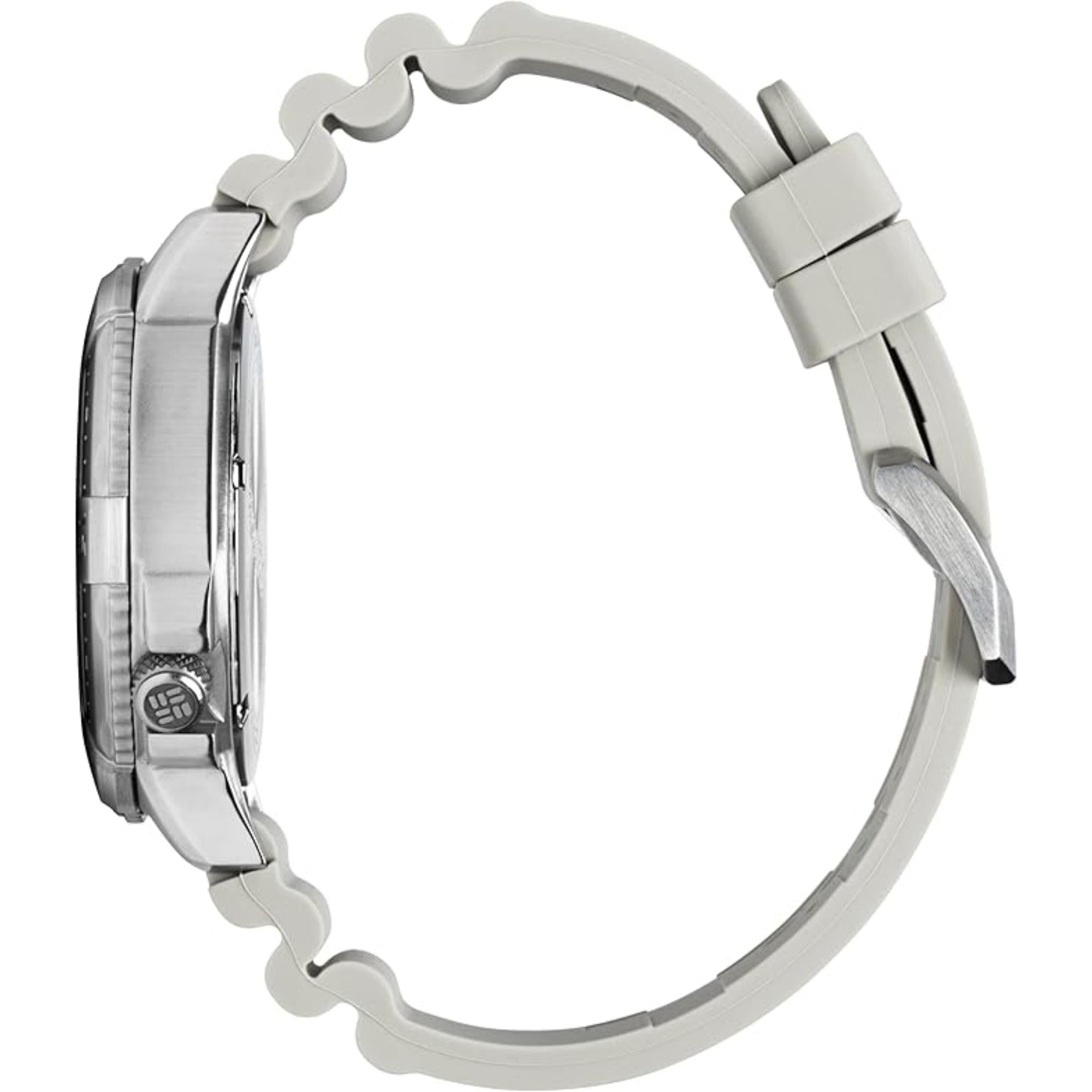 Columbia Peak Patrol Quartz Grey Dial Khaki Silicone Strap Men's Watch CSC03-004