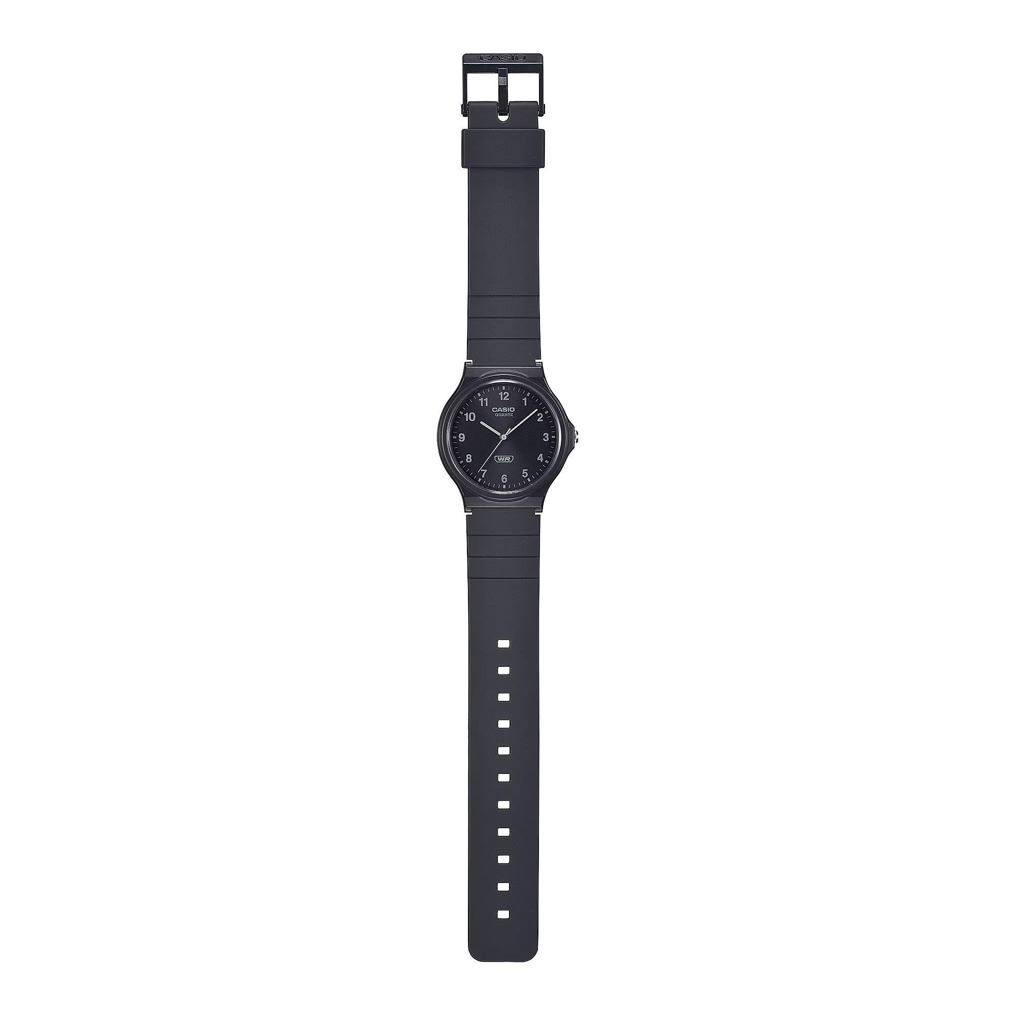 Casio Timeless Classic Analog Black Dial Resin Strap Watch MQ-24B-1BEF