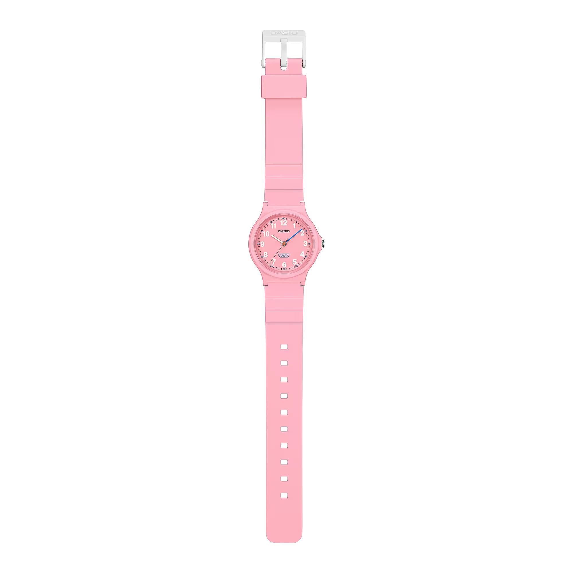Casio Timeless Classic Analog Pink Dial Resin Strap Watch LQ-24B-4BEF
