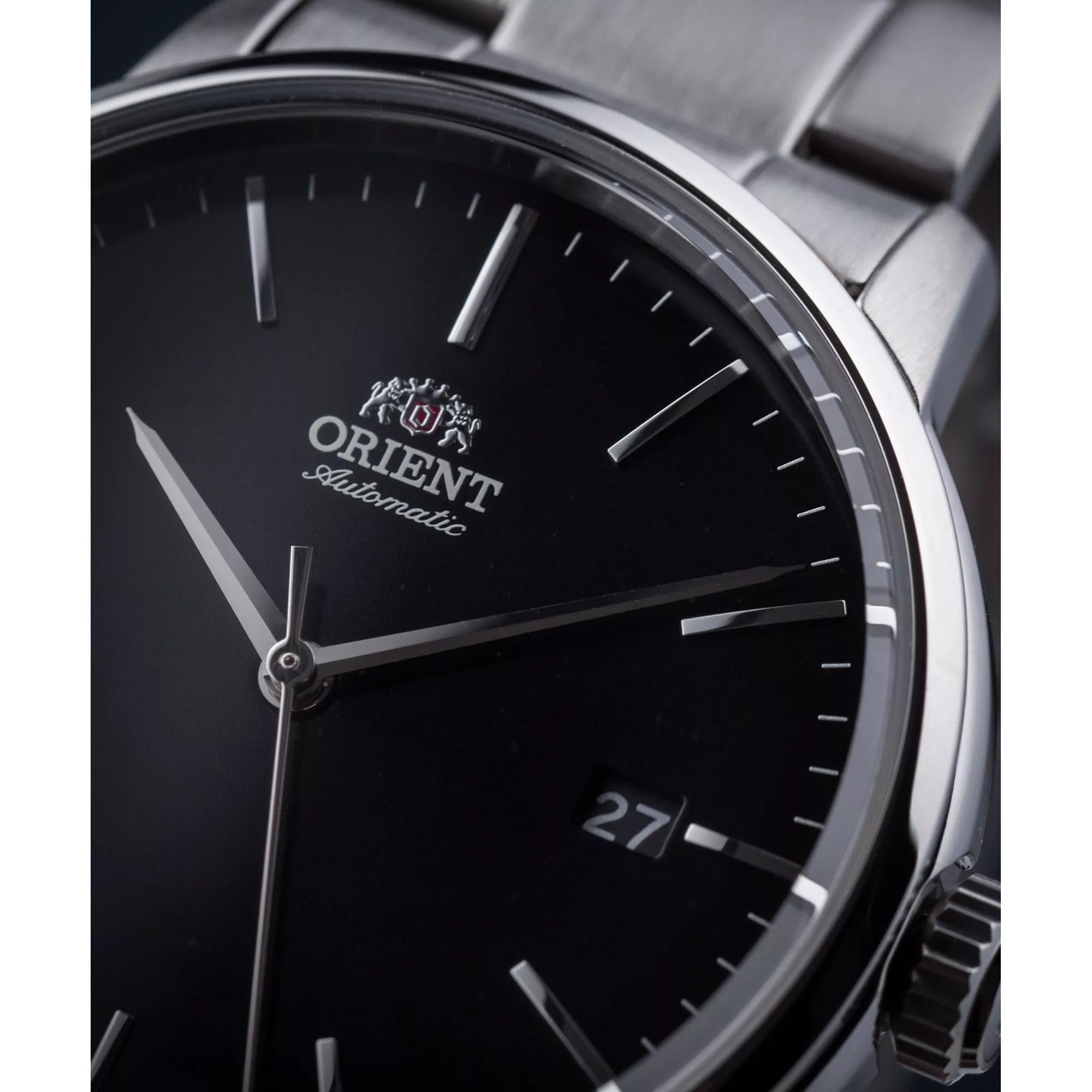 Orient Contemporary 40mm Black Dial Steel Mens Automatic Watch RA-AC0E01B30B
