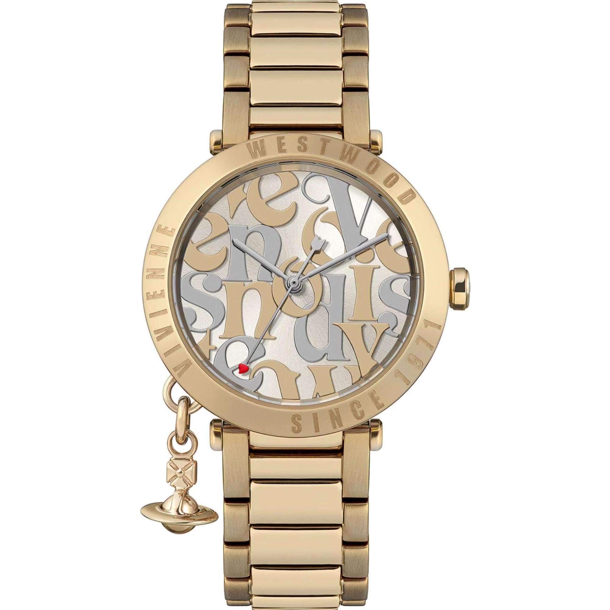 Vivienne Westwood Orb Logomania Champagne Dial Ladies Watch VV315LWGGD