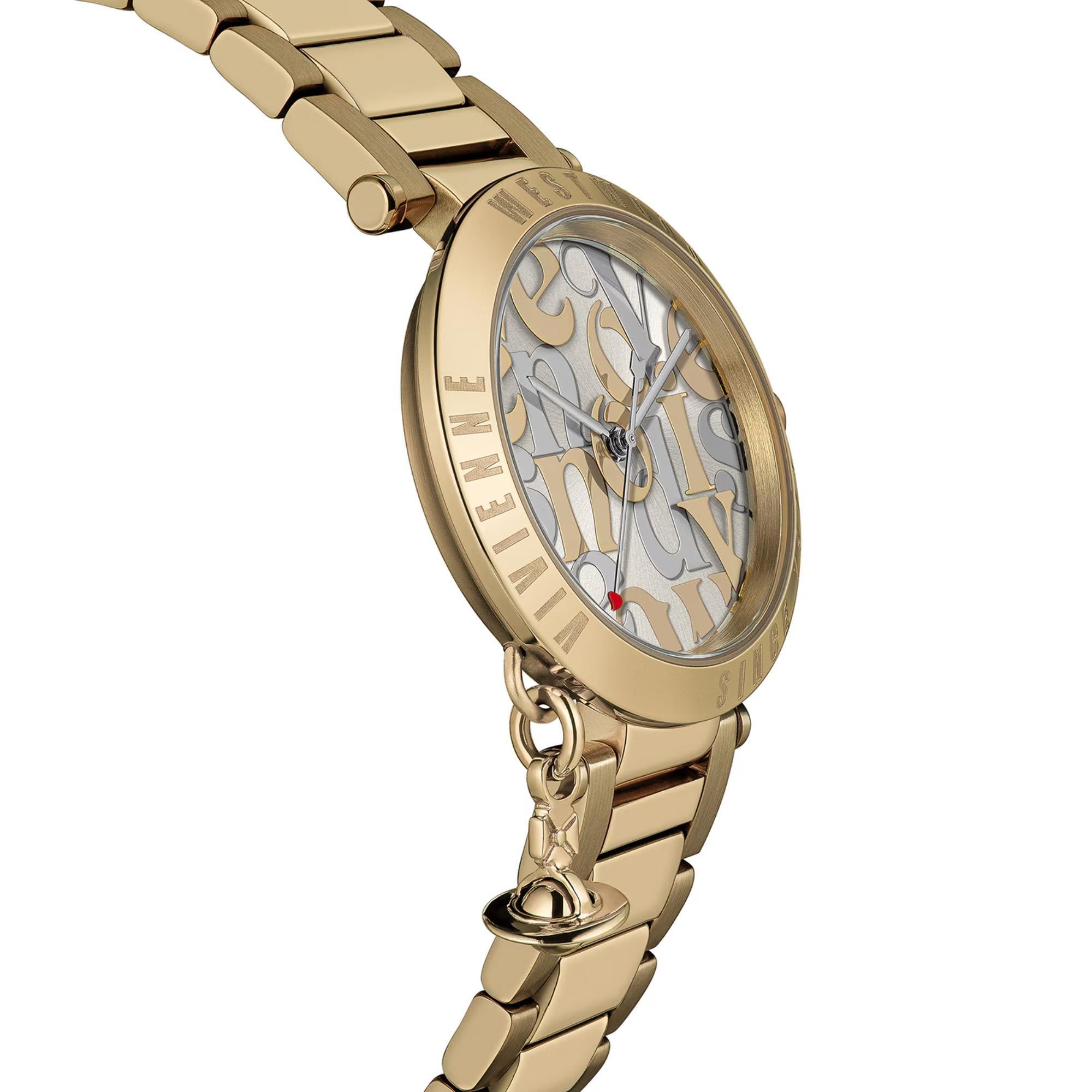 Vivienne Westwood Orb Logomania Champagne Dial Ladies Watch VV315LWGGD