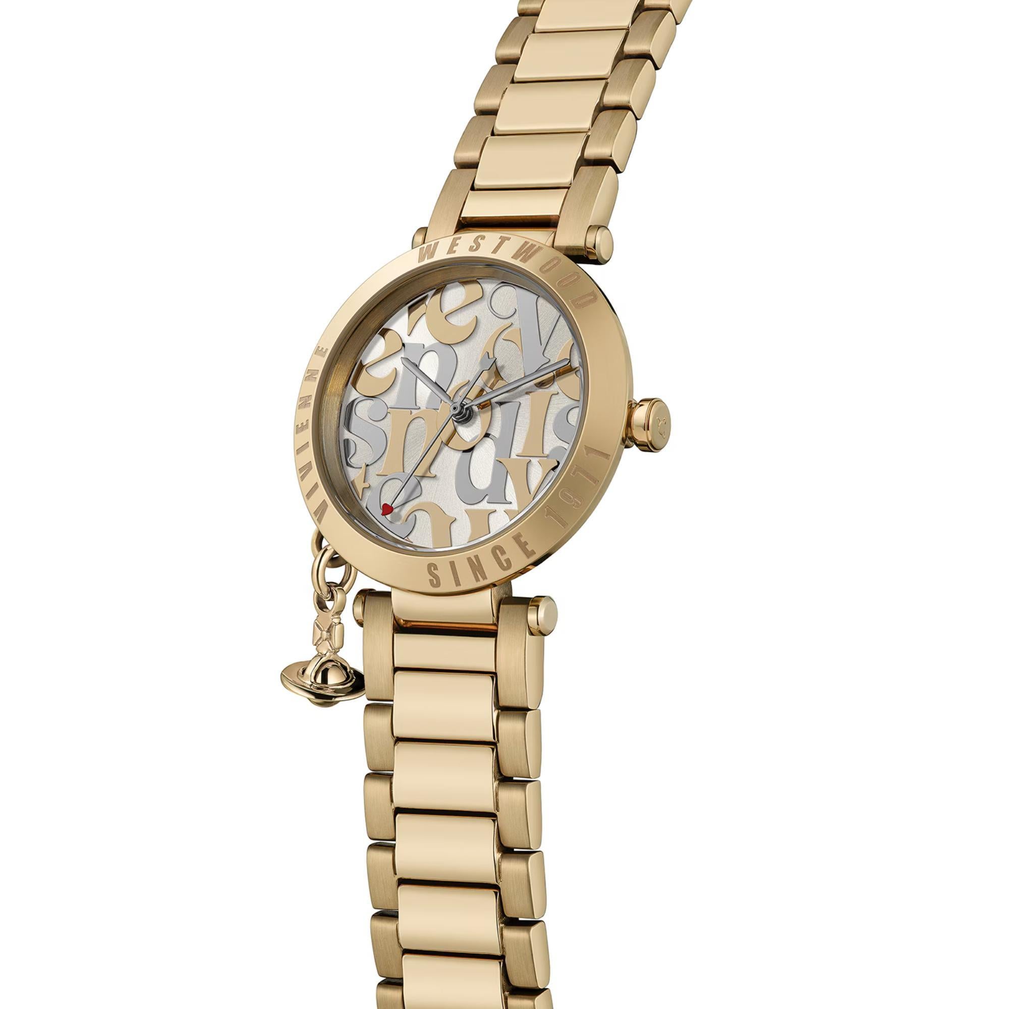 Vivienne Westwood Orb Logomania Champagne Dial Ladies Watch VV315LWGGD