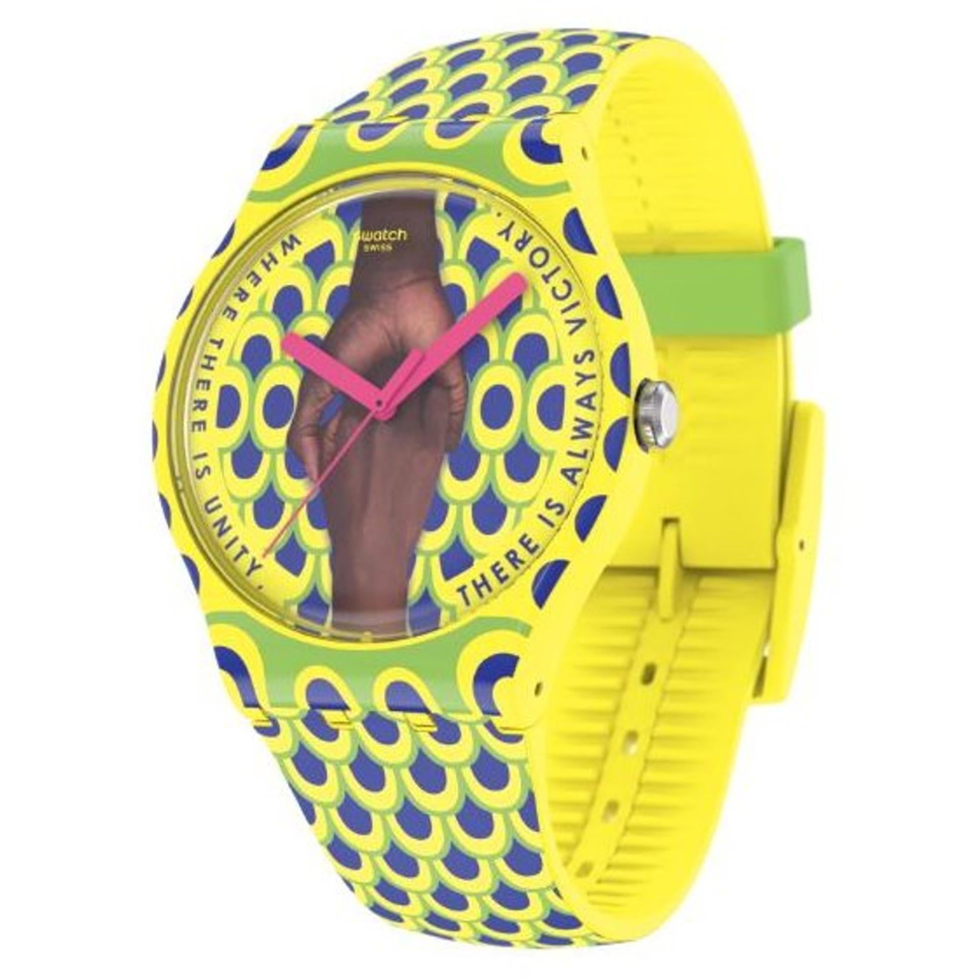Swatch Unity Always Quartz Yellow Dial Unisex Watch SO29Z148