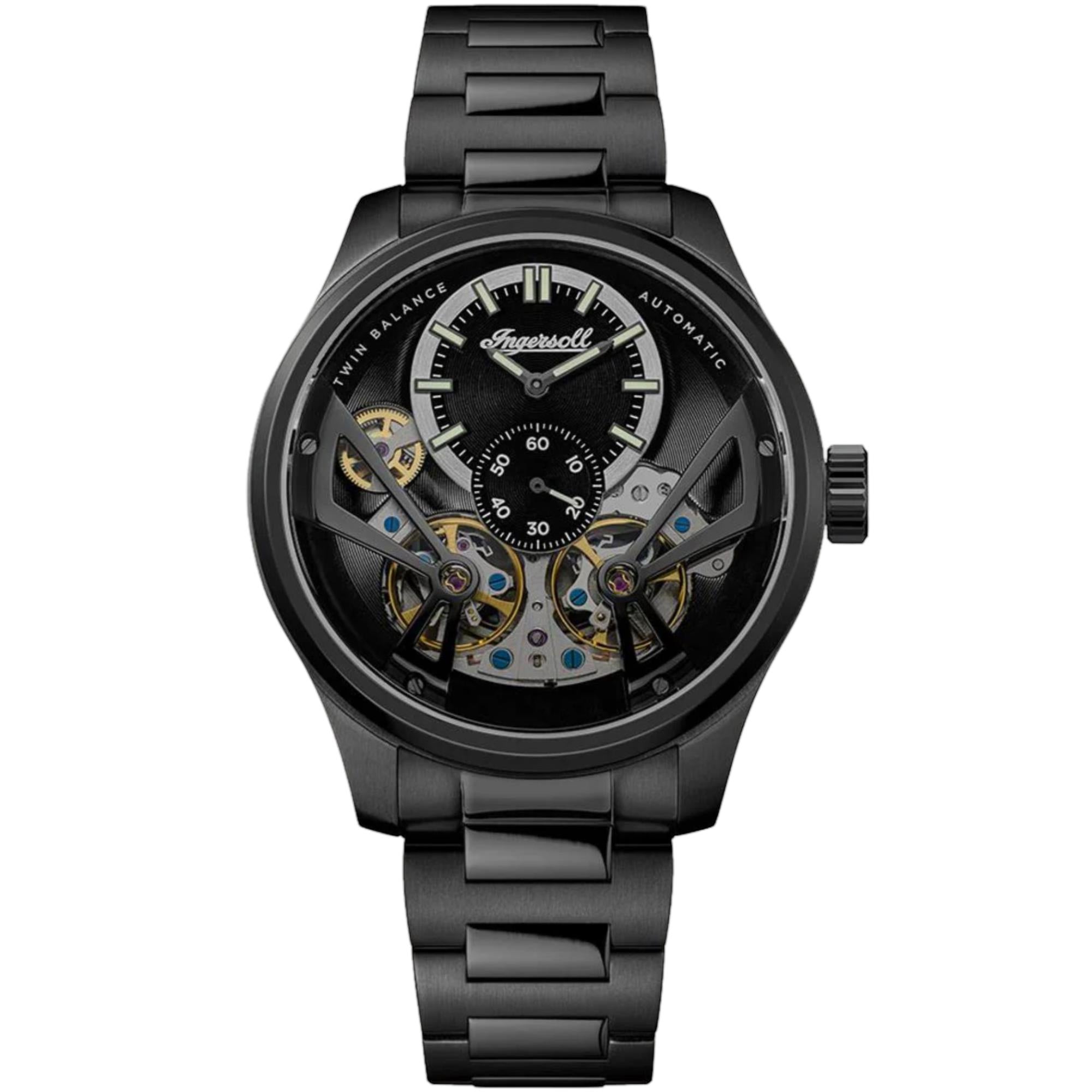 Ingersoll 1892 The Naismith Automatic Black Dial Leather Strap Men’s Watch I16102