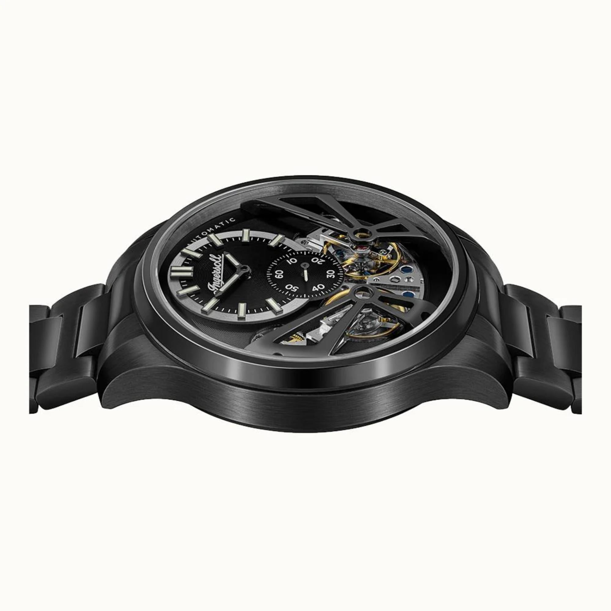 Ingersoll 1892 The Naismith Automatic Black Dial Leather Strap Men’s Watch I16102