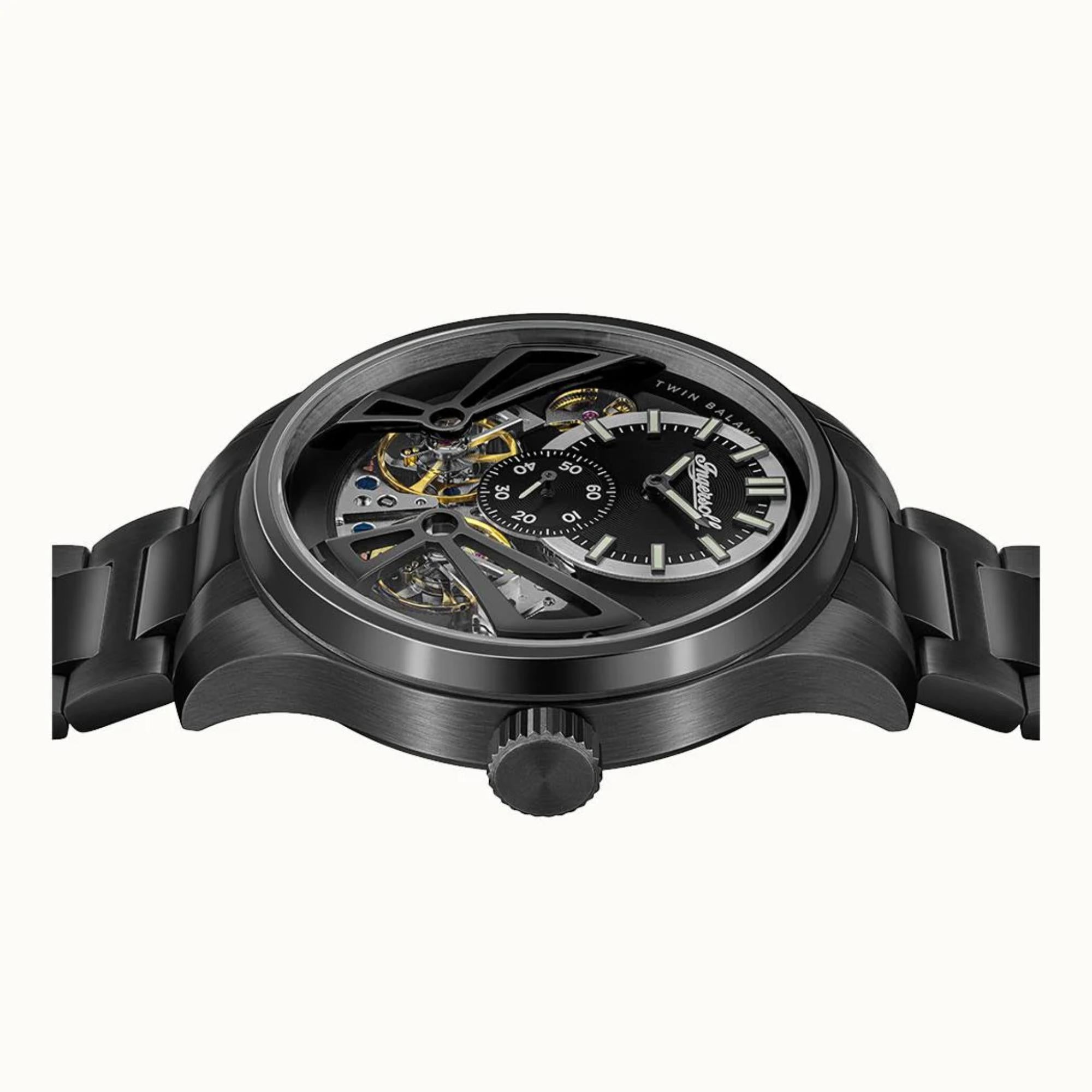 Ingersoll 1892 The Naismith Automatic Black Dial Leather Strap Men’s Watch I16102