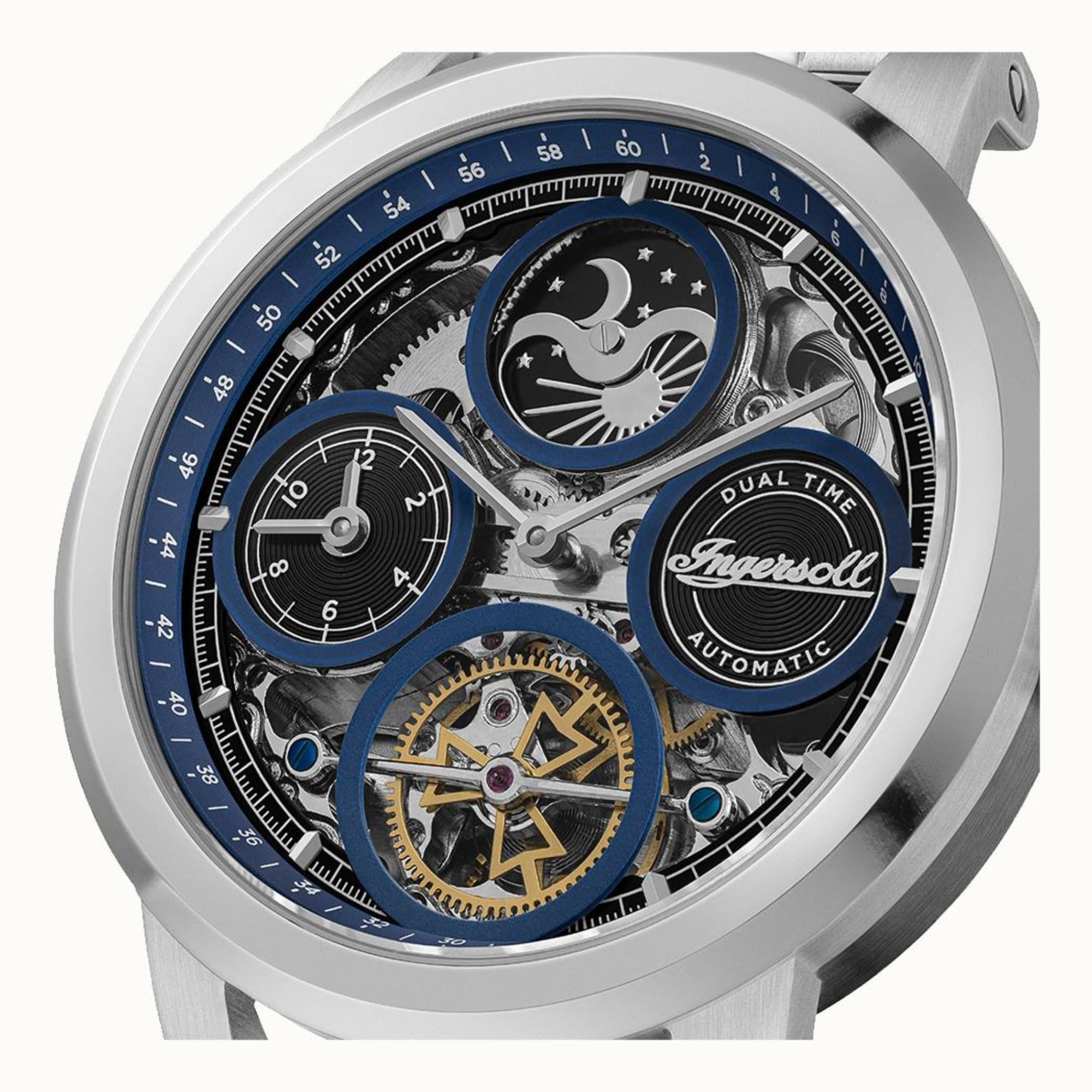 Ingersoll 1892 The Arc Automatic Blue Dial Men’s Watch Steel Bracelet I16003