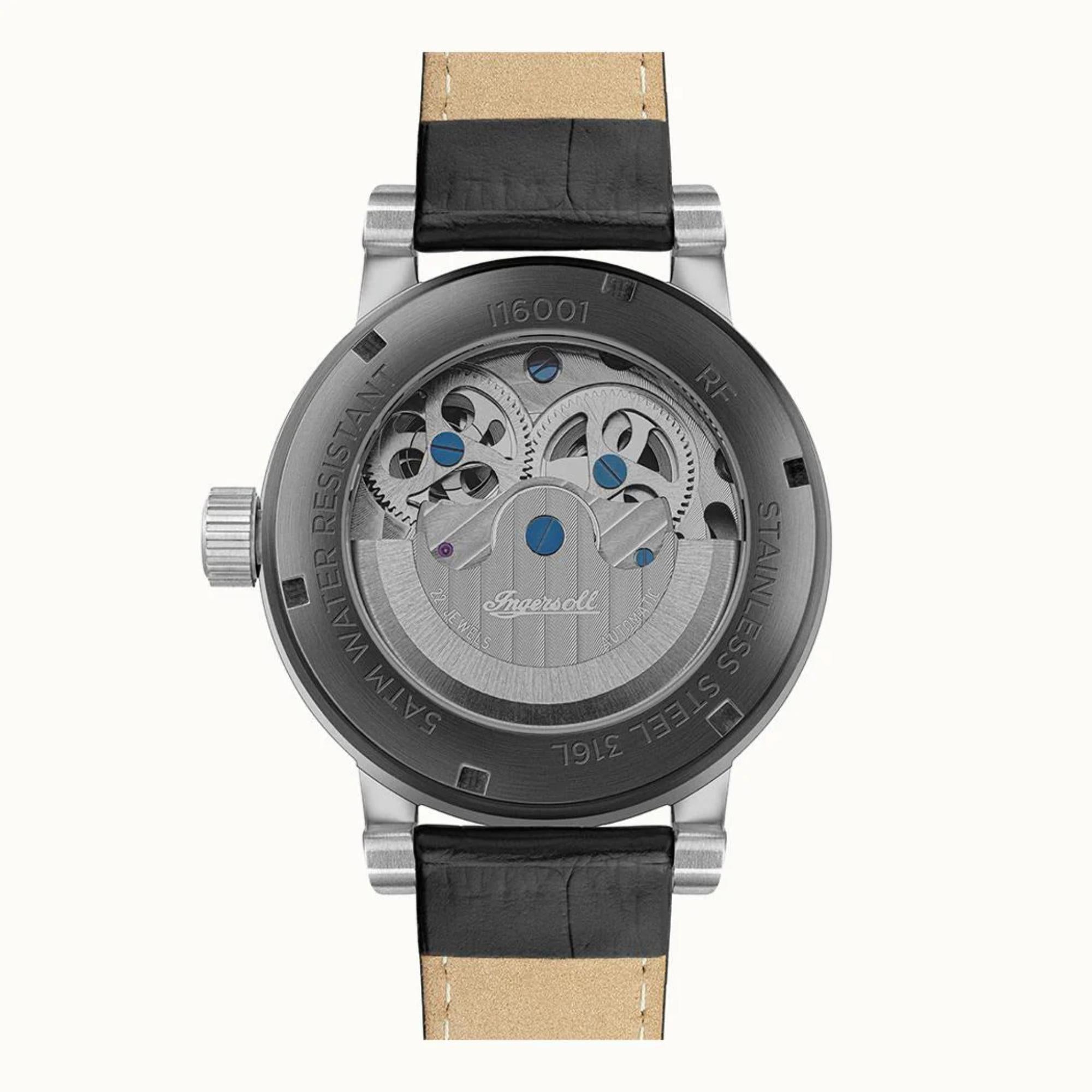Ingersoll 1892 The Arc Automatic Men’s Watch Black Leather Strap 1I1600