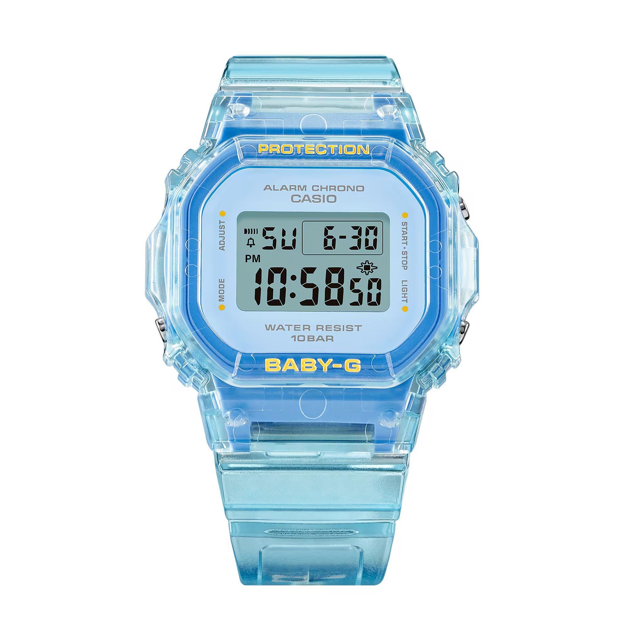 Casio Baby-G Summer Jelly Digital Blue Dial Resin Strap Women’s Watch BGD-565SJ-2ER