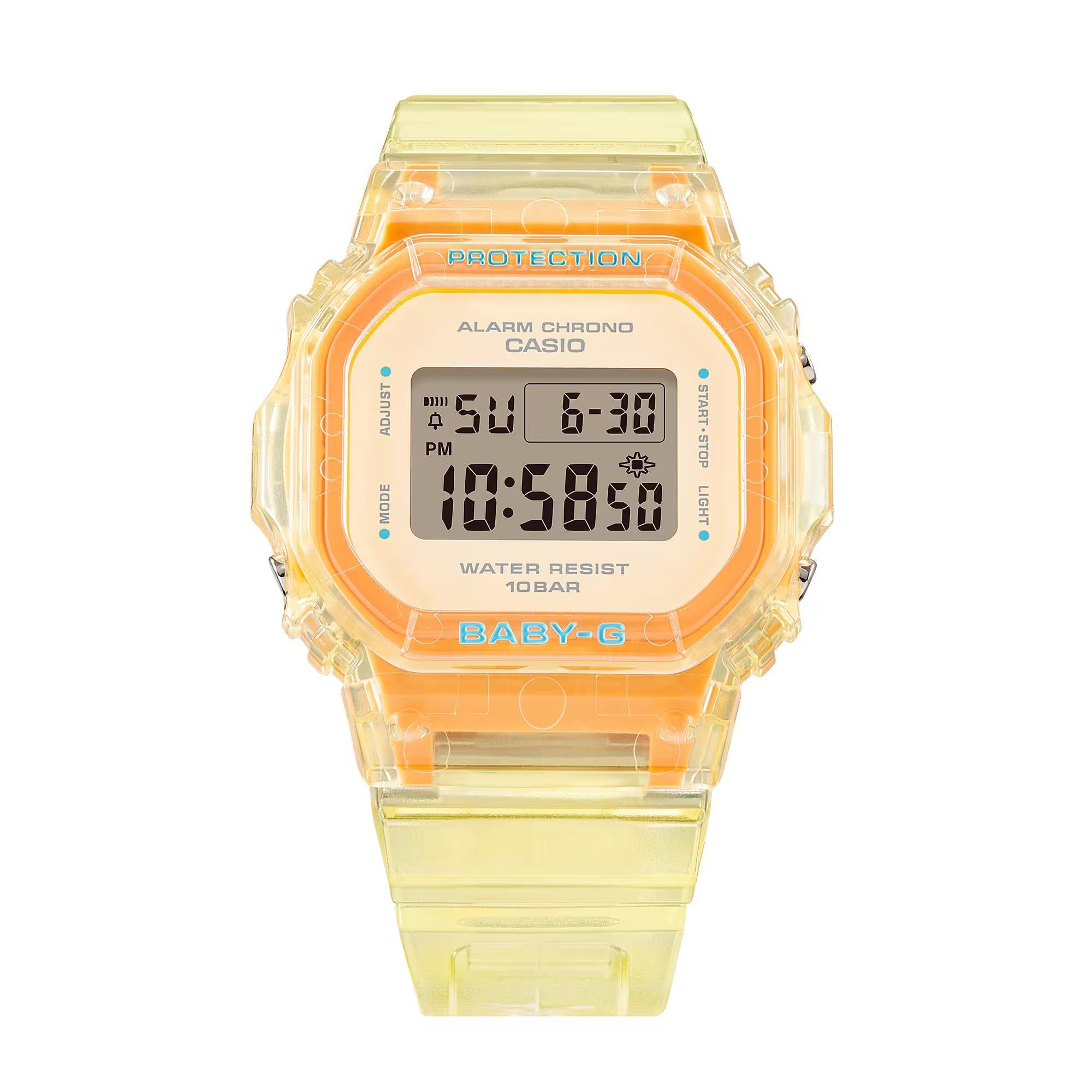 Casio G-Shock Baby-G Summer Jelly Watch Yellow Digital Resin Strap BGD-565SJ-9ER