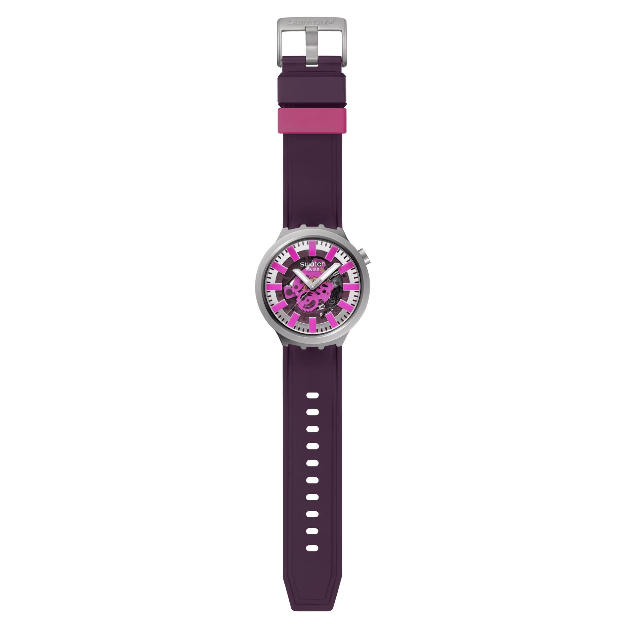 Swatch Audacious Acai Grey Dial Unisex Watch SB07S120
