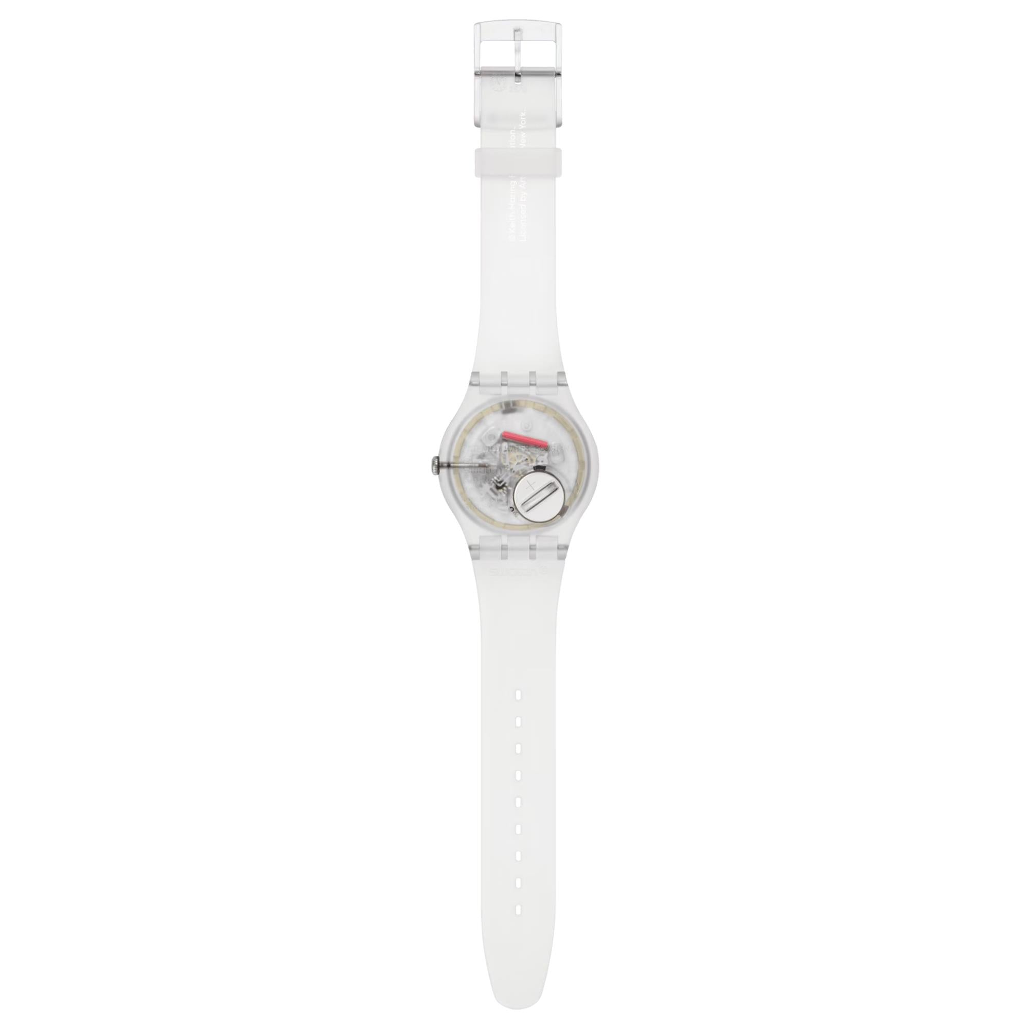 Swatch From The Archive Pay! Beige Dial Silicone Strap Unisex Watch SO29Z146-5300