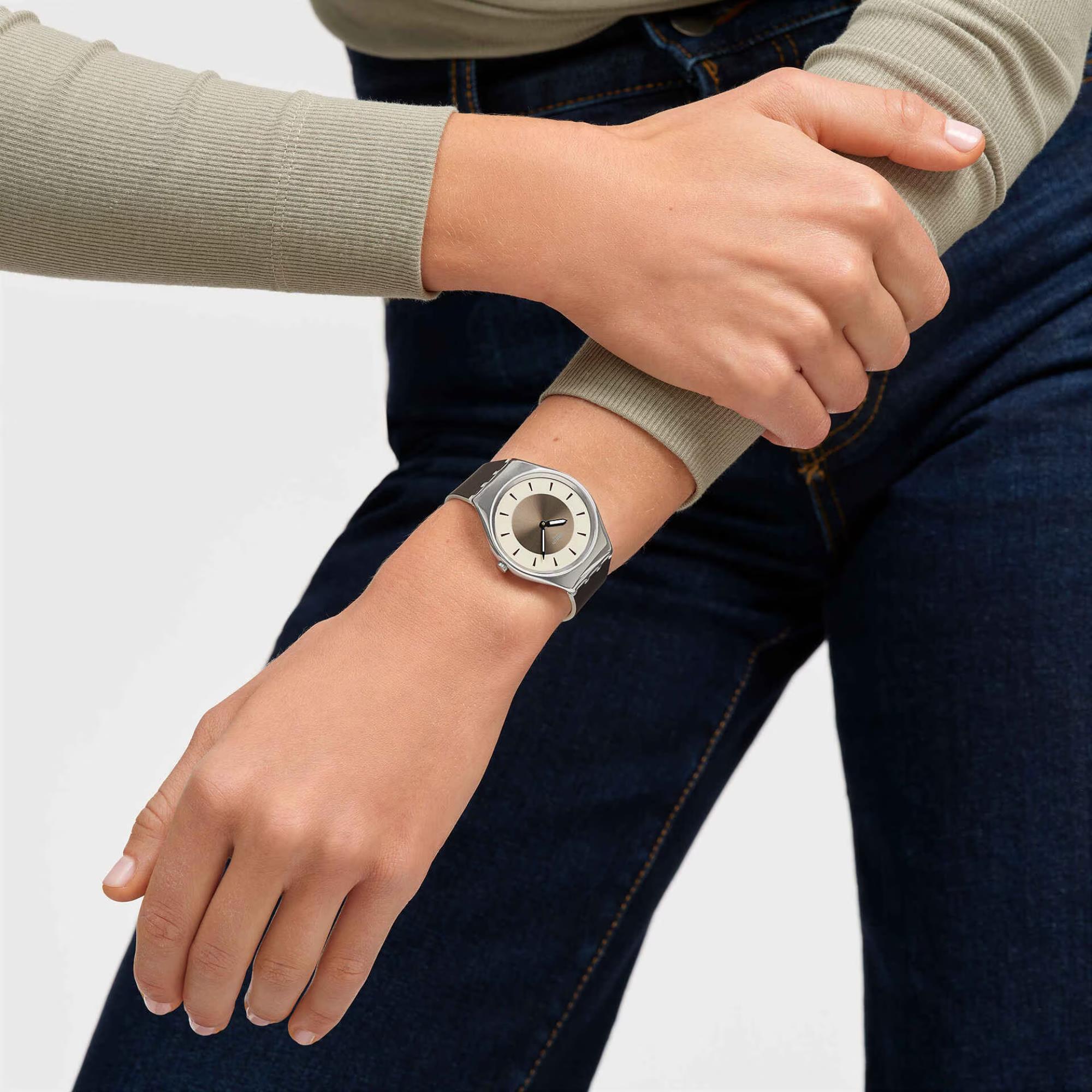 Swatch Hazel Delight Bronze Dial Unisex Watch SYXS158