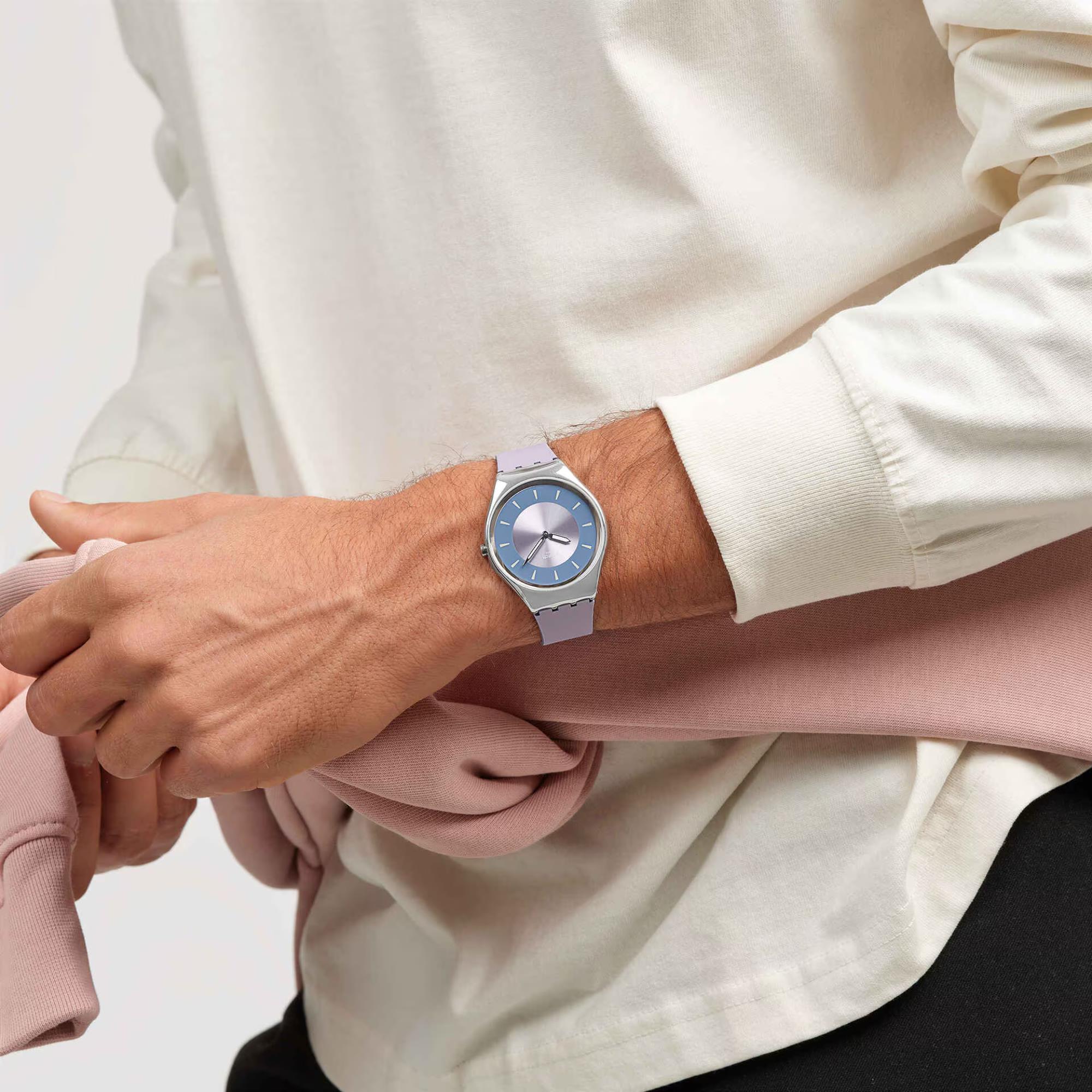 Swatch Lyrically Lavender Unisex Lilac Dial Watch SYXS157