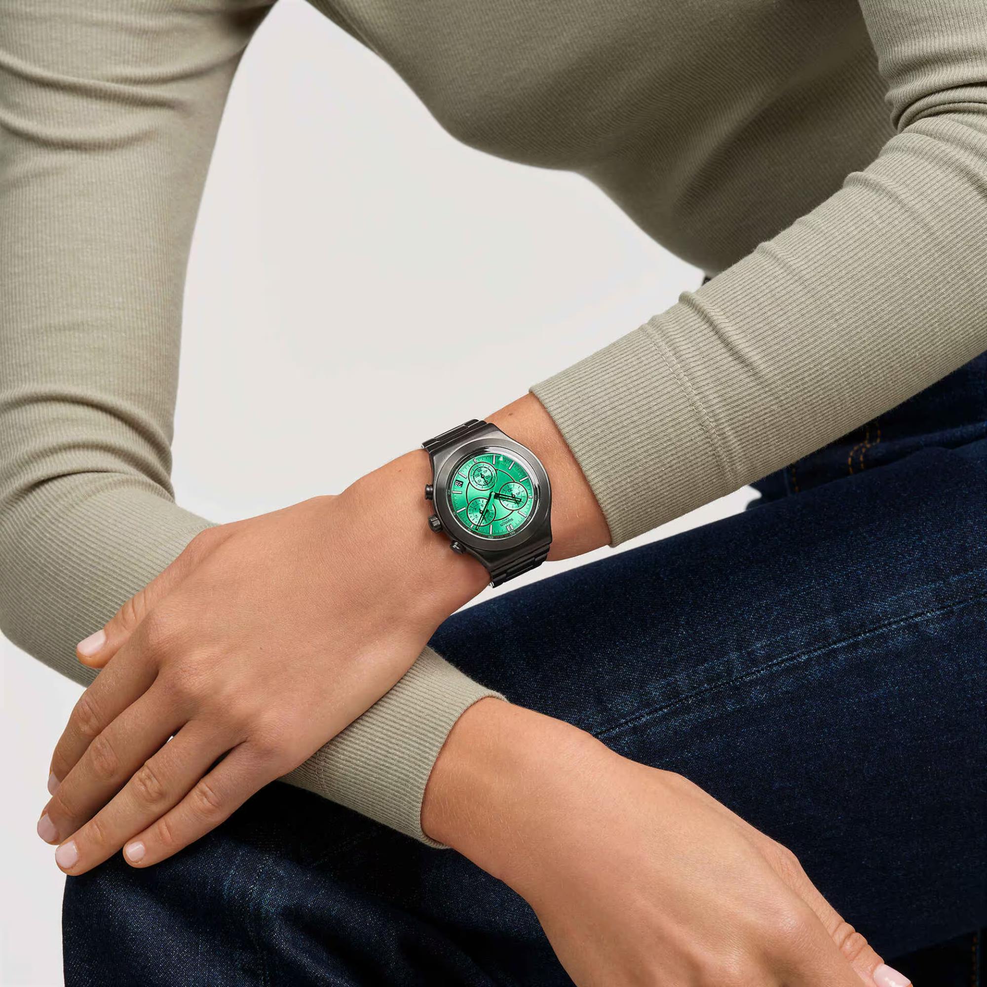 Swatch Obsessively Obsidian Green Dial Unisex Watch YVM407G