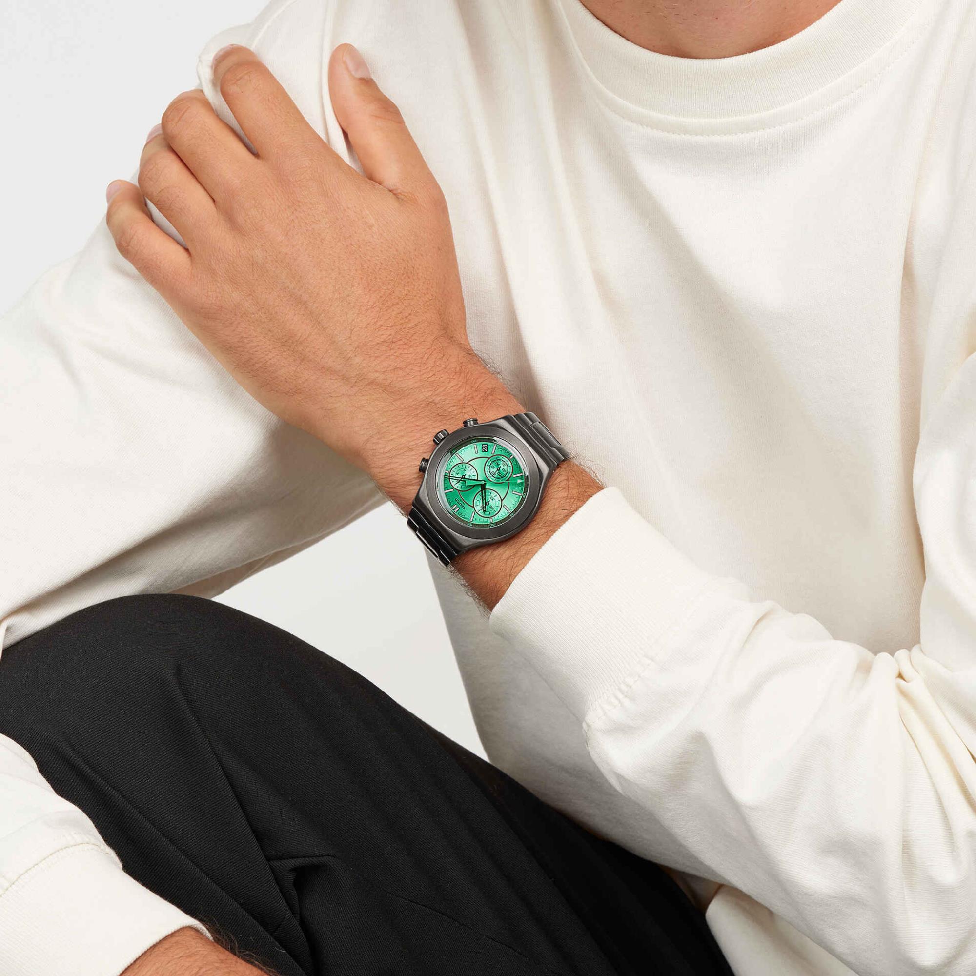 Swatch Obsessively Obsidian Green Dial Unisex Watch YVM407G