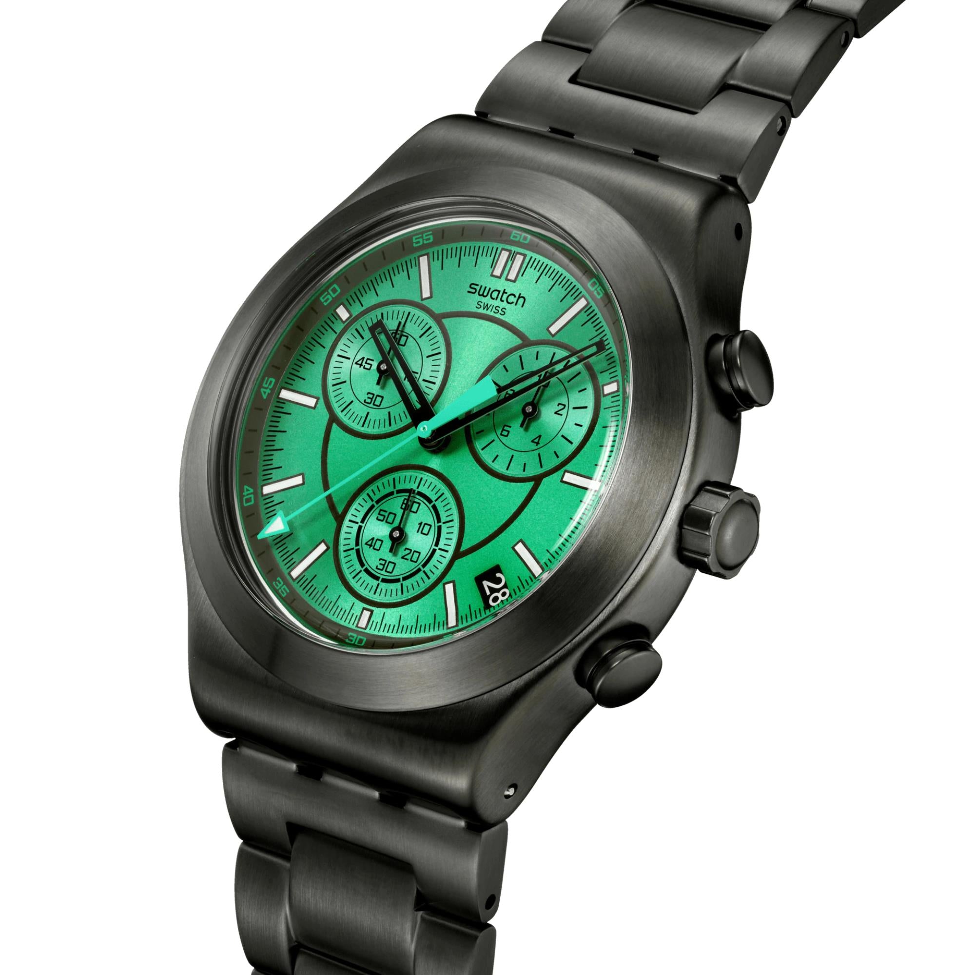 Swatch Obsessively Obsidian Green Dial Unisex Watch YVM407G
