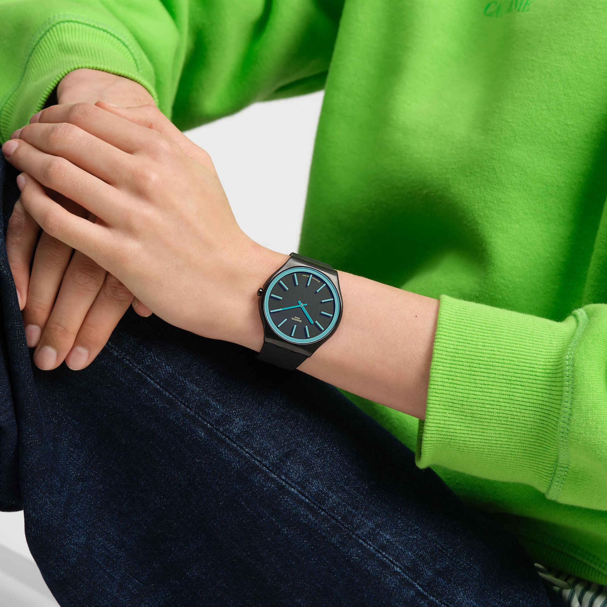 Swatch Obsidian Shimmer Blue Dial Unisex Watch SS07B111