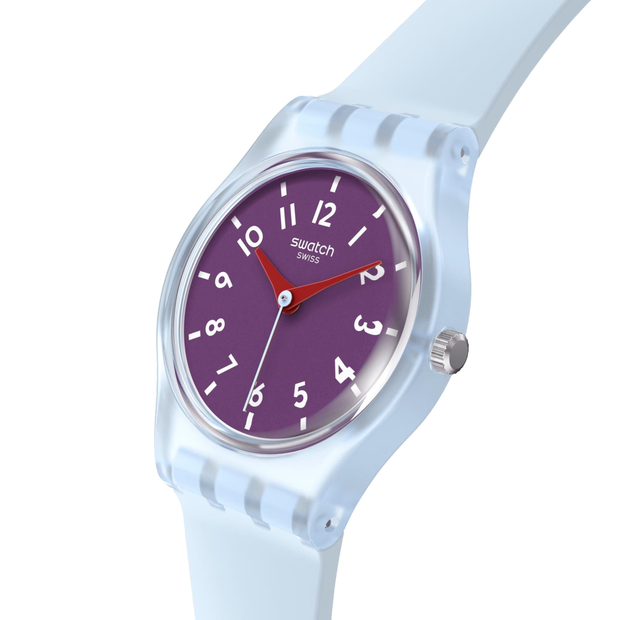 Swatch Powder Plum Unisex Purple Dial Watch LL126