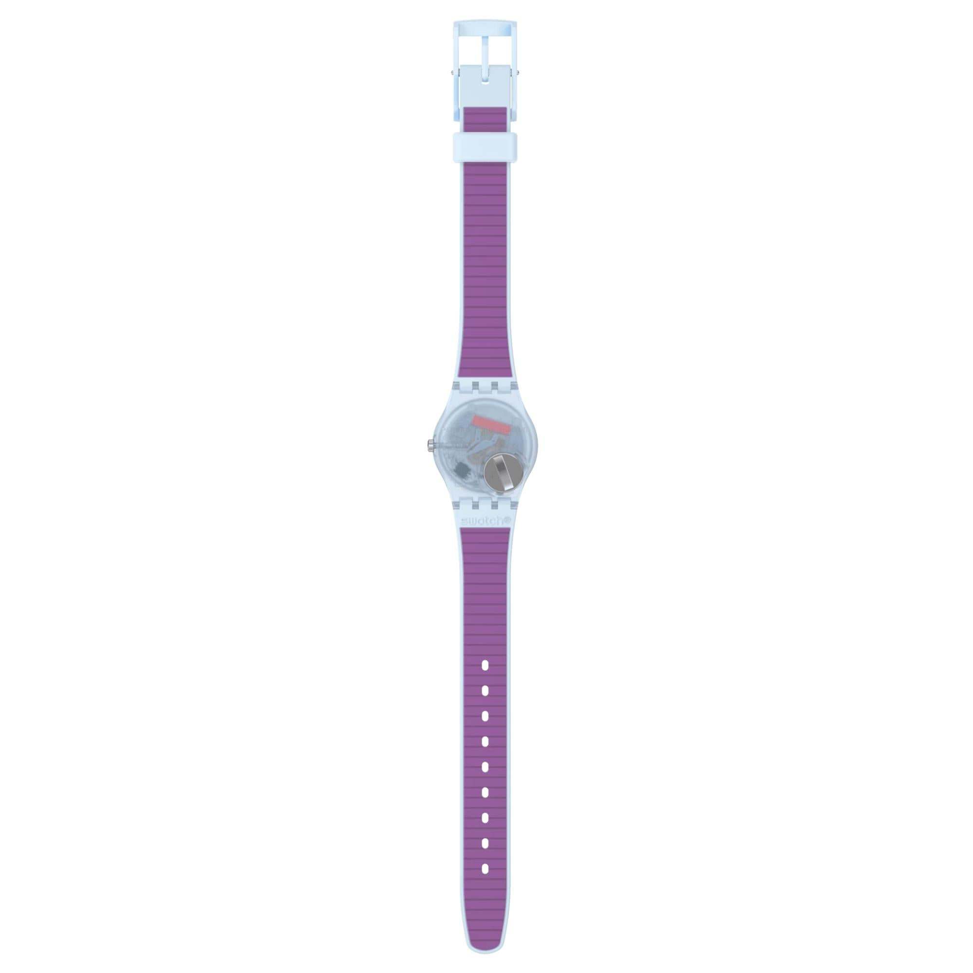 Swatch Powder Plum Unisex Purple Dial Watch LL126