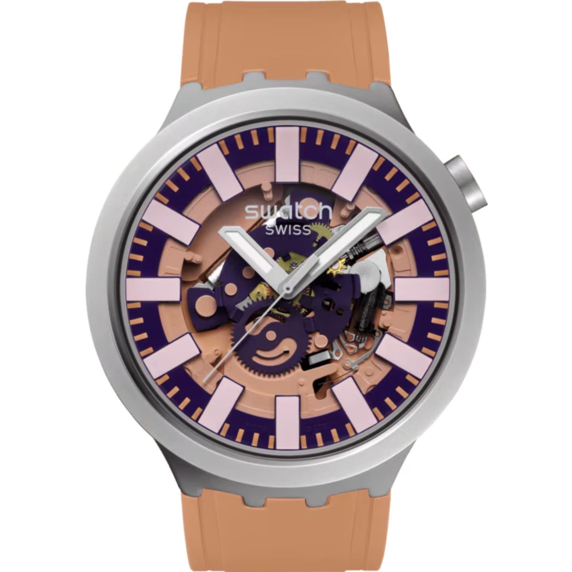 Swatch Terracotta Tide Unisex Pink Dial Watch SB07S119