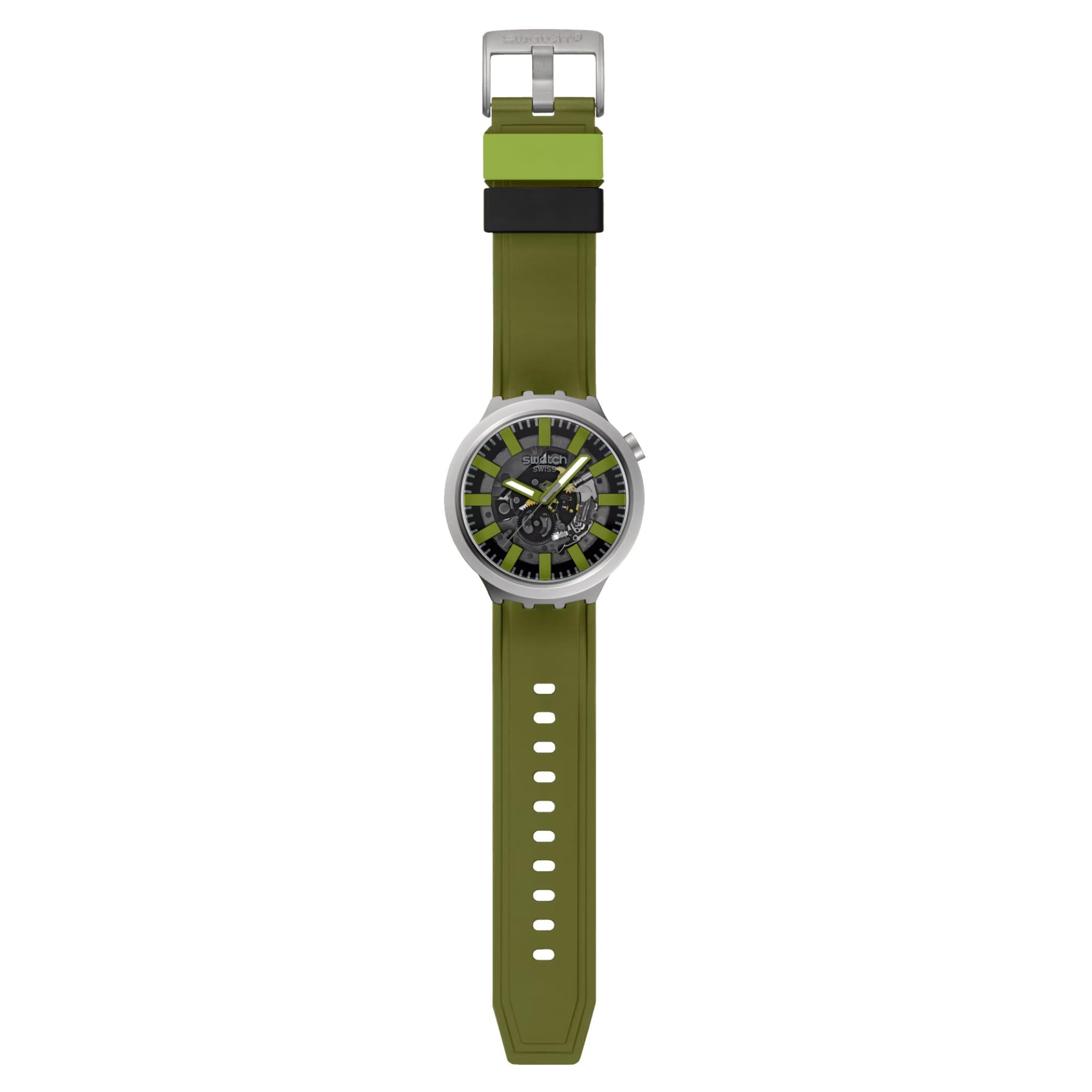 Swatch Thru The Underbrush Unisex Green Dial Watch SB07S118