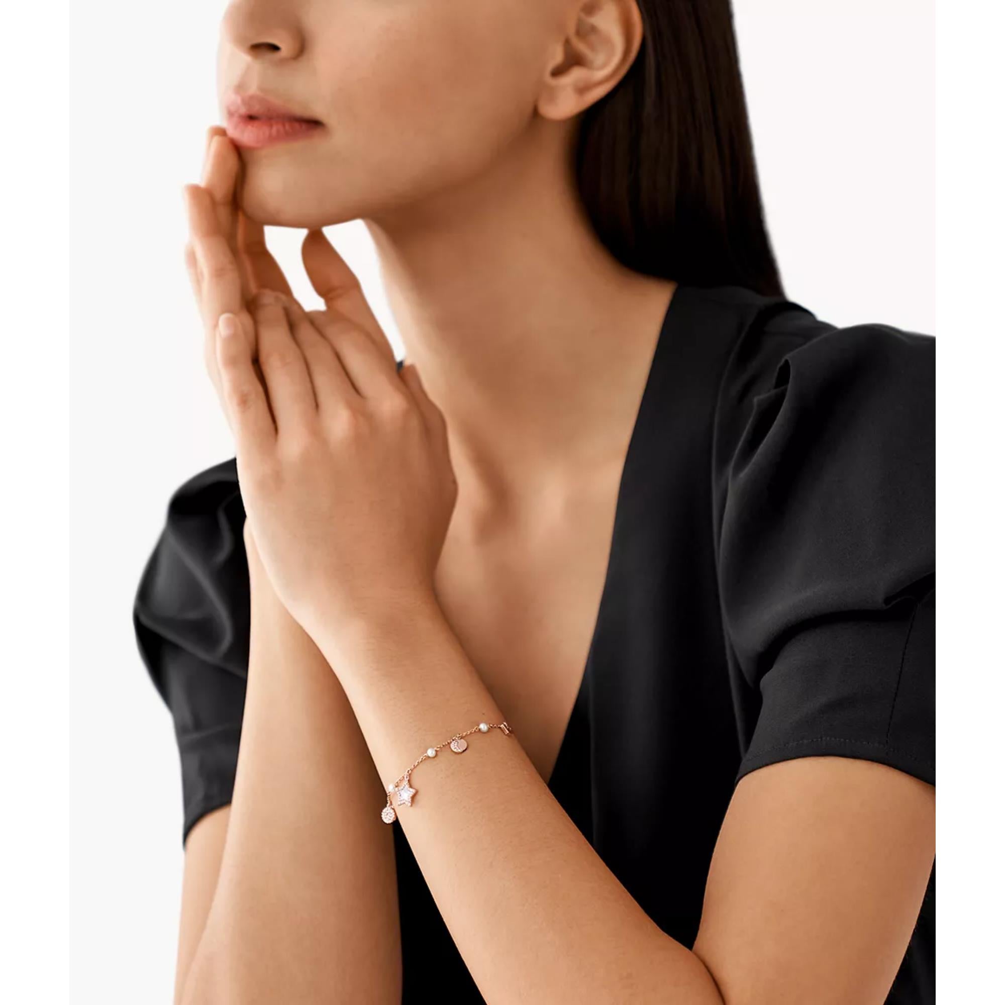 Emporio Armani Rose Gold-Tone Brass Station Bracelet EGS3107221