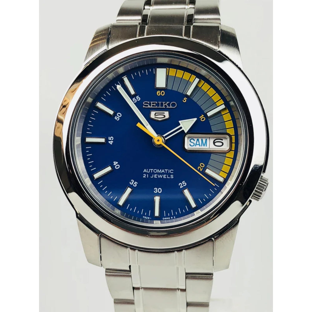 Seiko 5 Automatic Blue Dial Stainless Steel Strap Men's Watch SNKK27K1