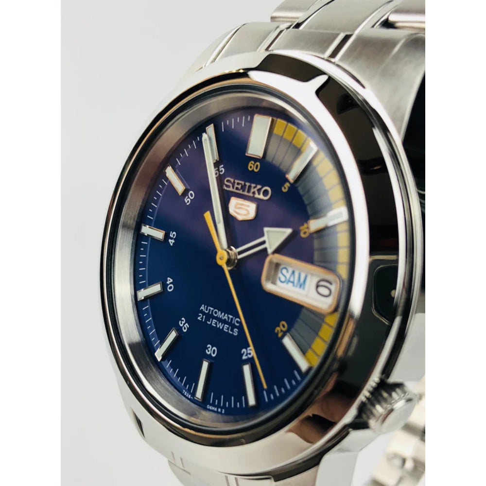 Seiko 5 Automatic Blue Dial Stainless Steel Strap Men's Watch SNKK27K1