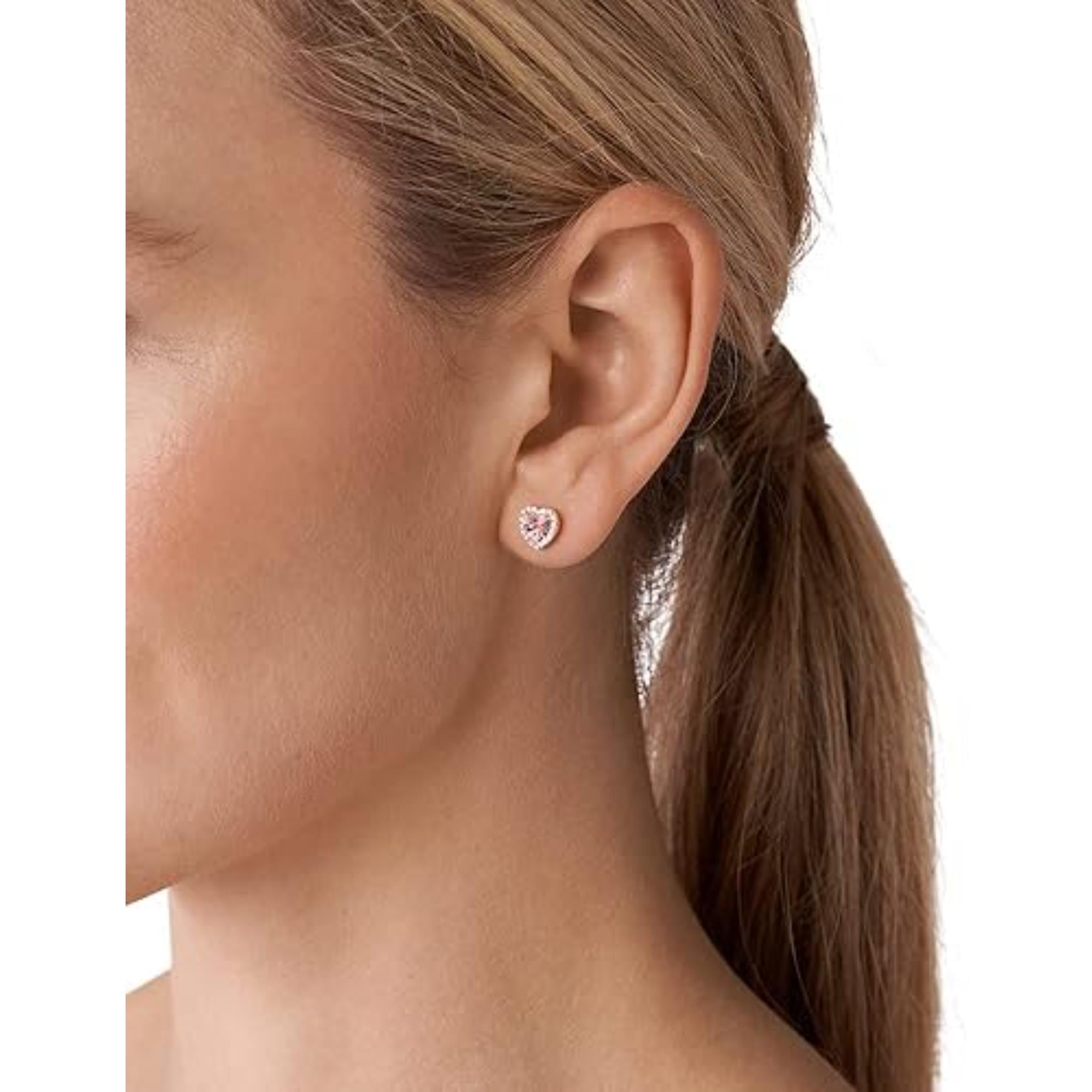 Michael Kors 14K Rose Gold-Plated Sterling Silver Heart-Cut Stud Women's Earrings MKC1519A2791