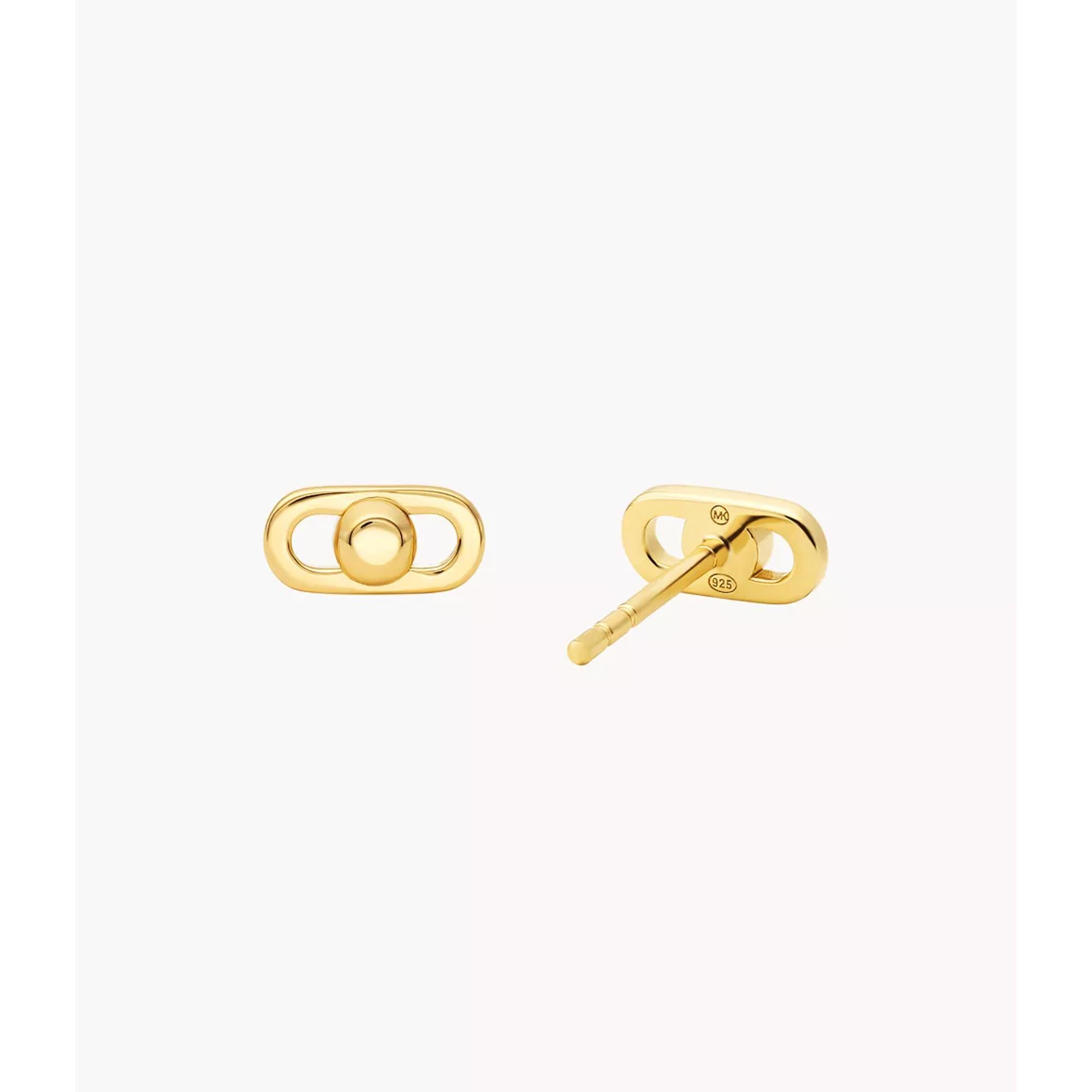 Michael Kors 14K Gold-Plated Sterling Silver Astor Link Stud Women's Earrings MKC173900710