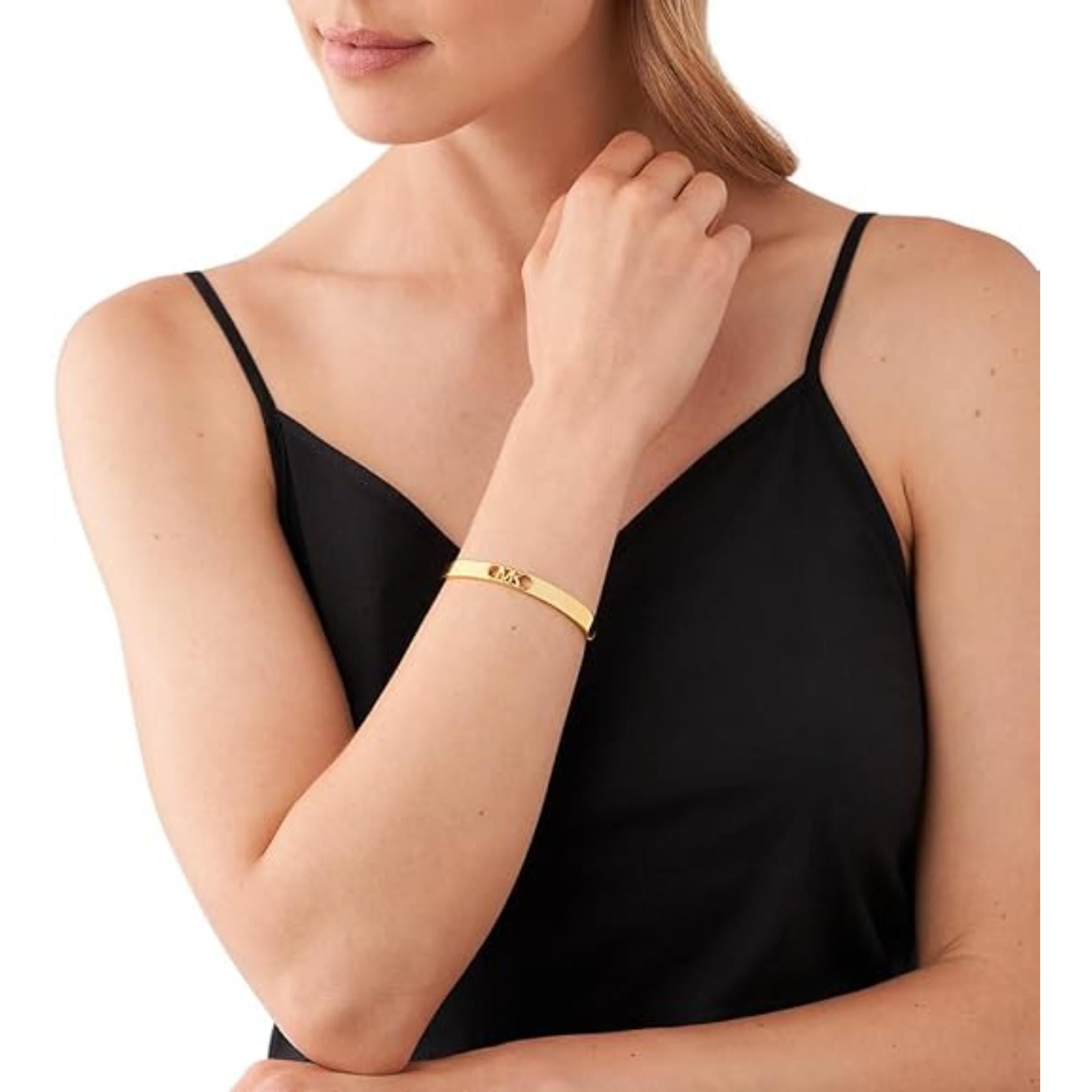 Michael Kors 14K Gold-Plated Empire Link Bangle Women's Bracelet MKJ828700710