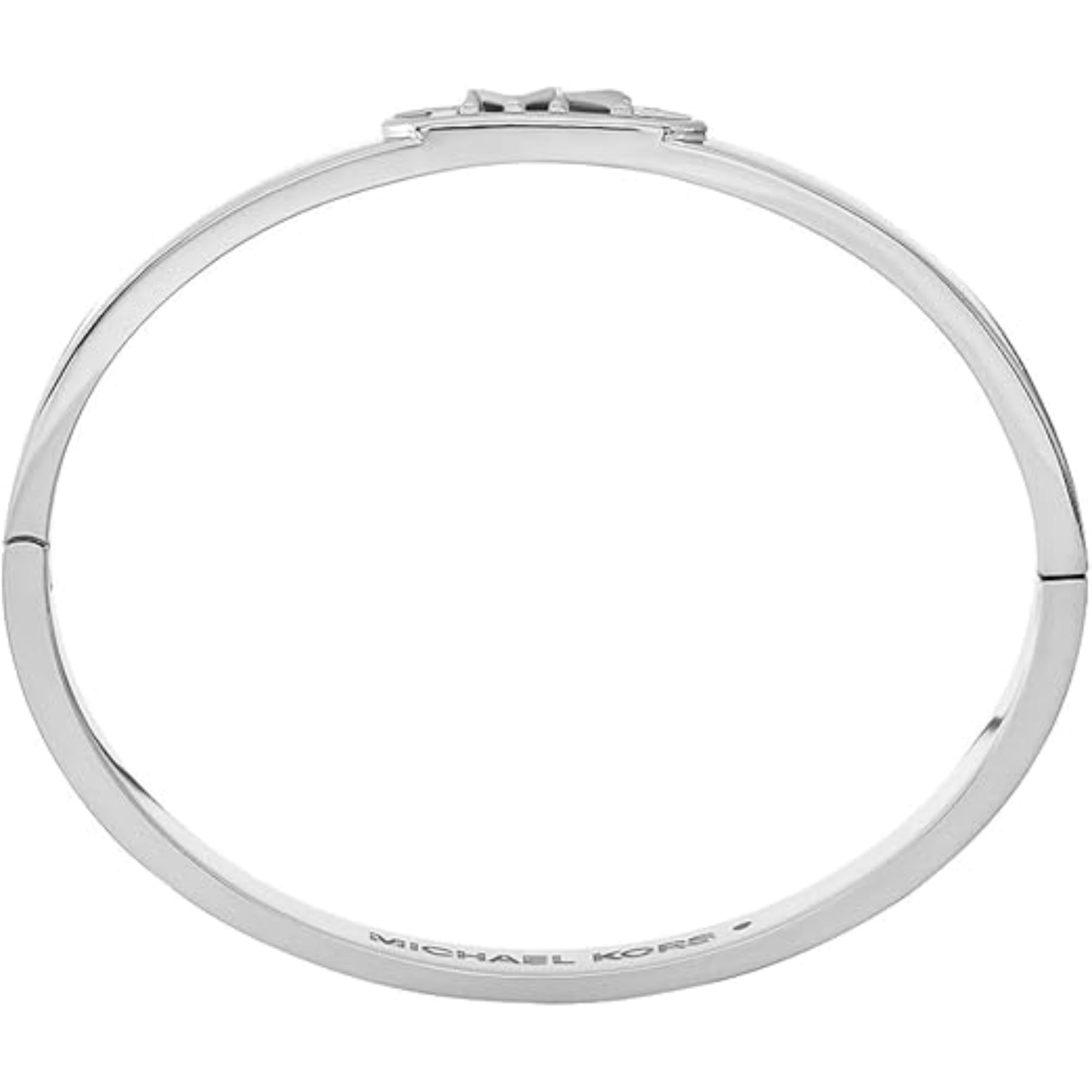 Michael Kors Platinum-Plated Empire Link Bangle Women's Bracelet MKJ828700040