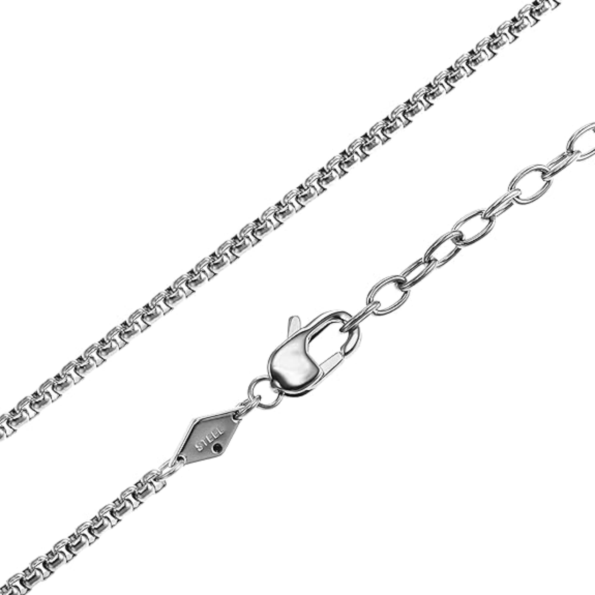 Fossil Chevron Stainless Steel Dog Tag Men's Necklace JF03996040